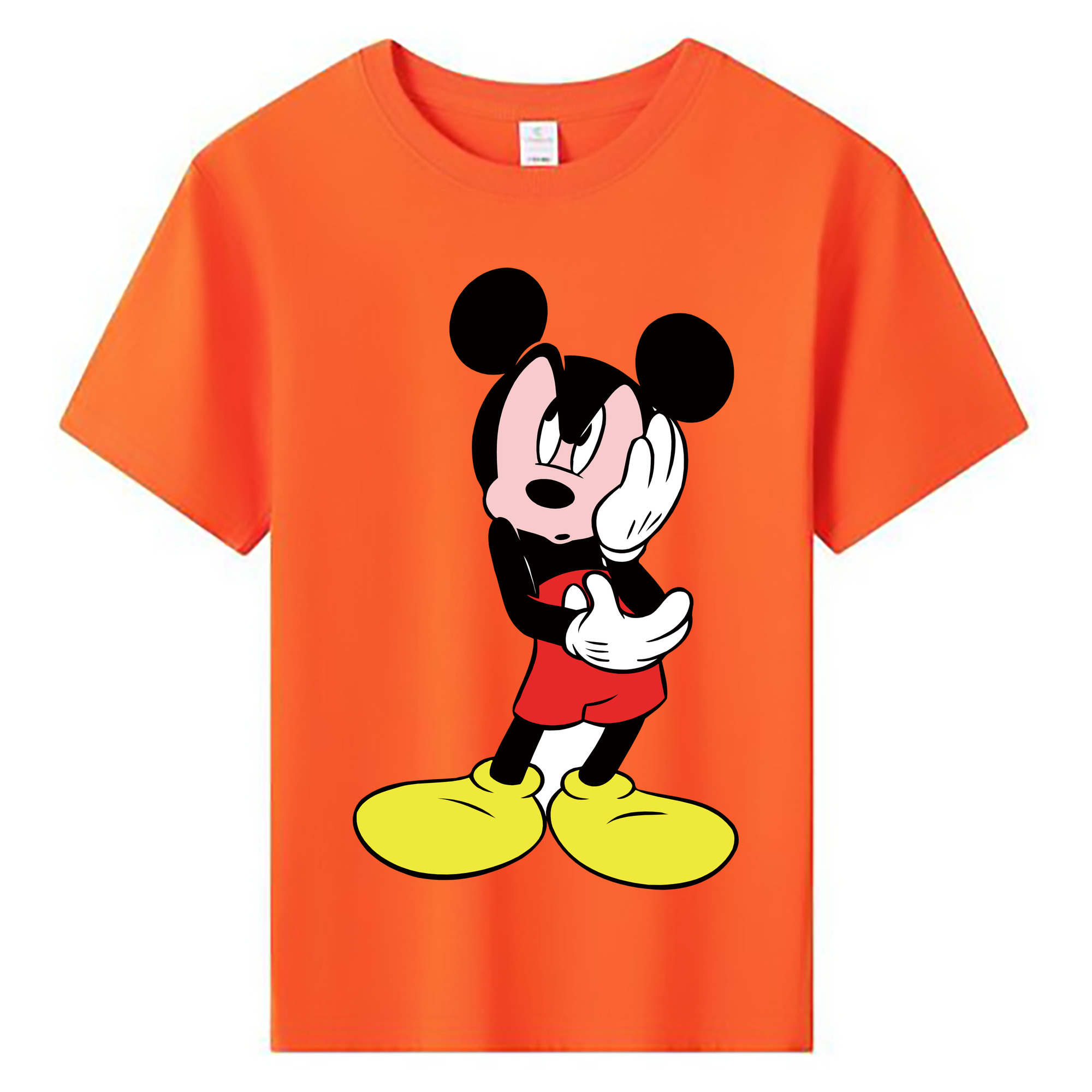 ミッキーマウス Mickey Mouse 綿100％キッズTシャツ（フロントプリント）