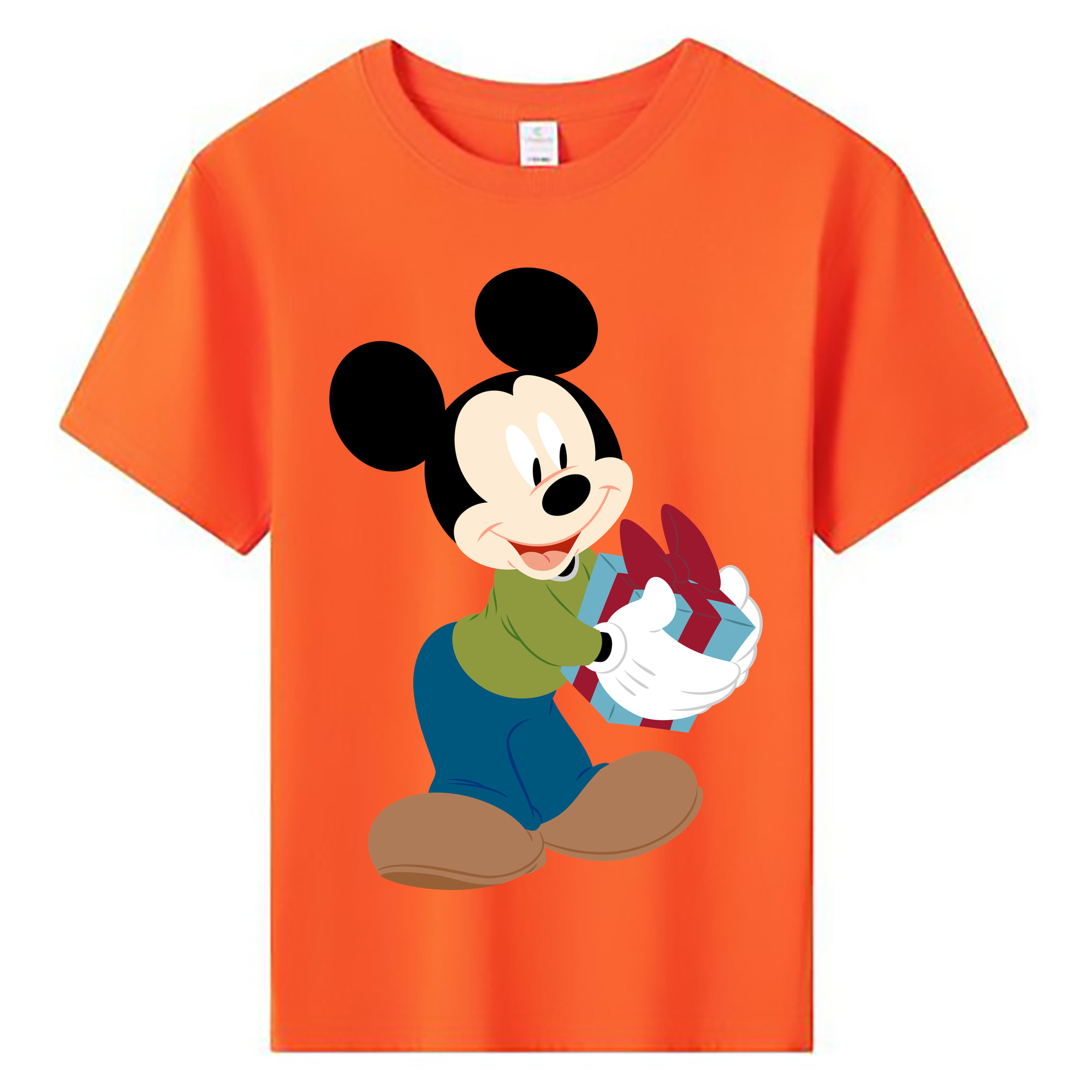 ミッキーマウス Mickey Mouse 綿100％キッズTシャツ（フロントプリント）