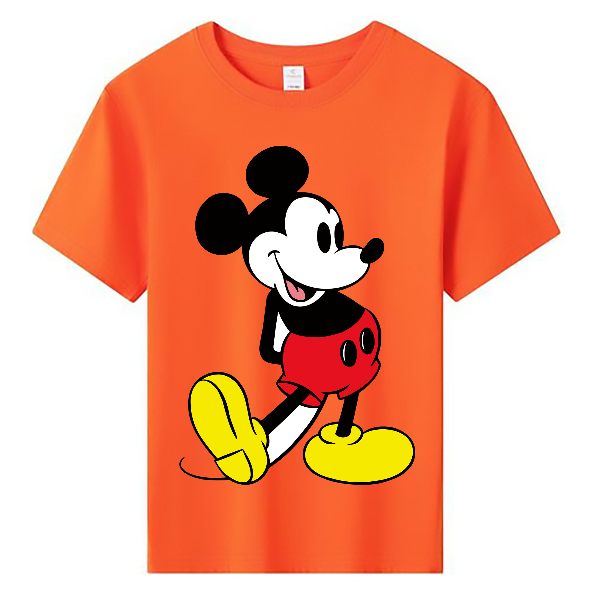 ミッキーマウス Mickey Mouse 綿100％キッズTシャツ（フロントプリント）