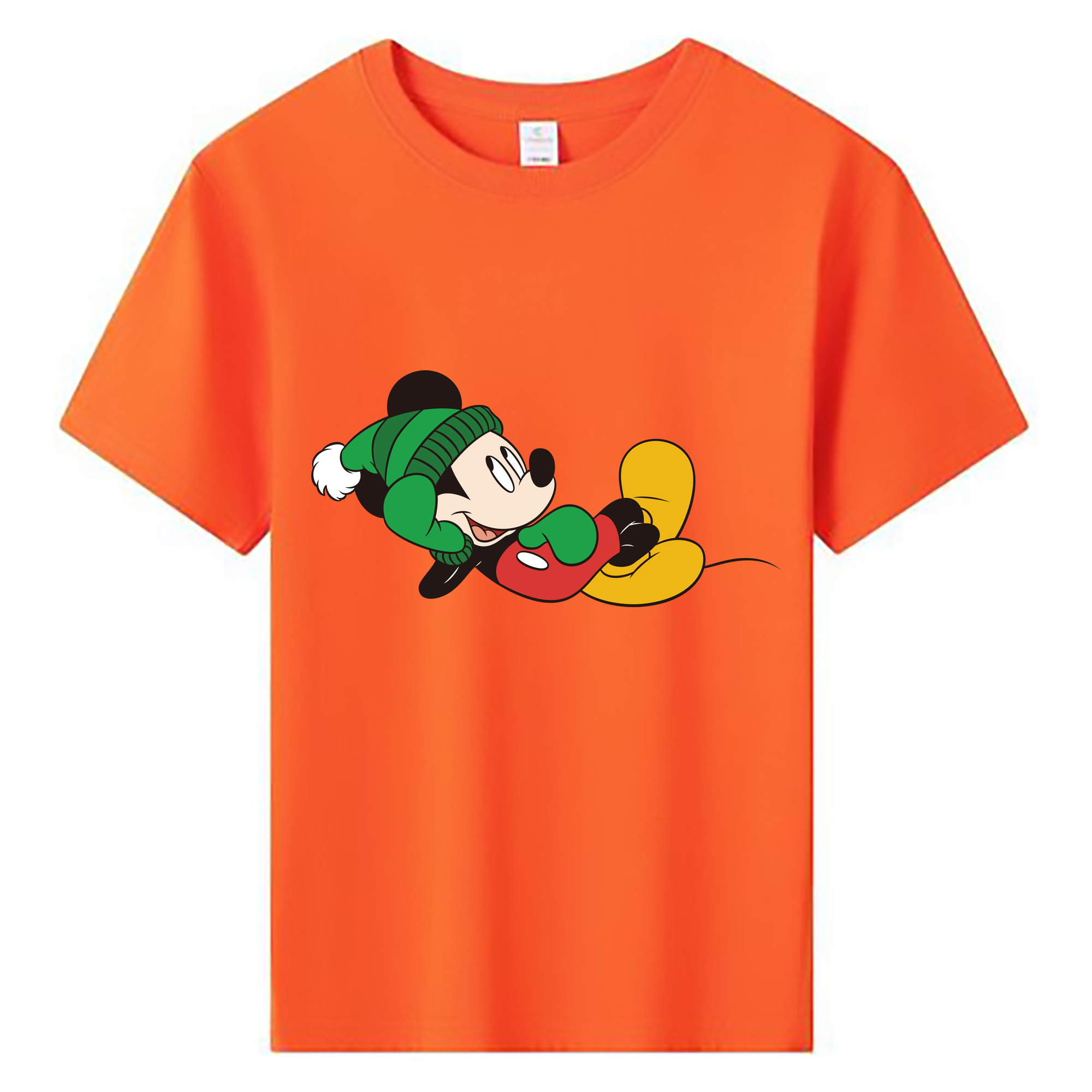 ミッキーマウス Mickey Mouse 綿100％キッズTシャツ（フロントプリント）