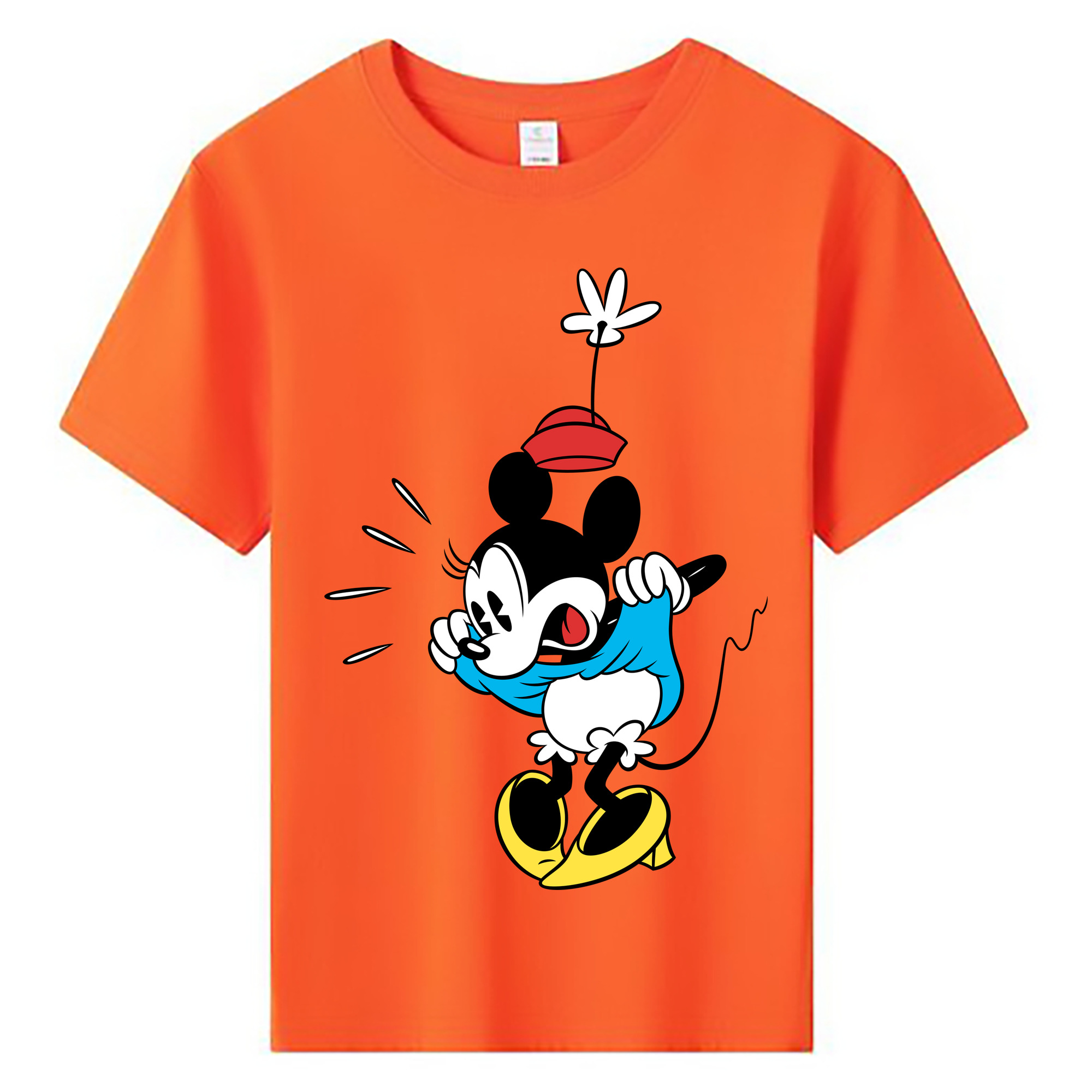 ミッキーマウス Mickey Mouse 綿100％キッズTシャツ（フロントプリント）