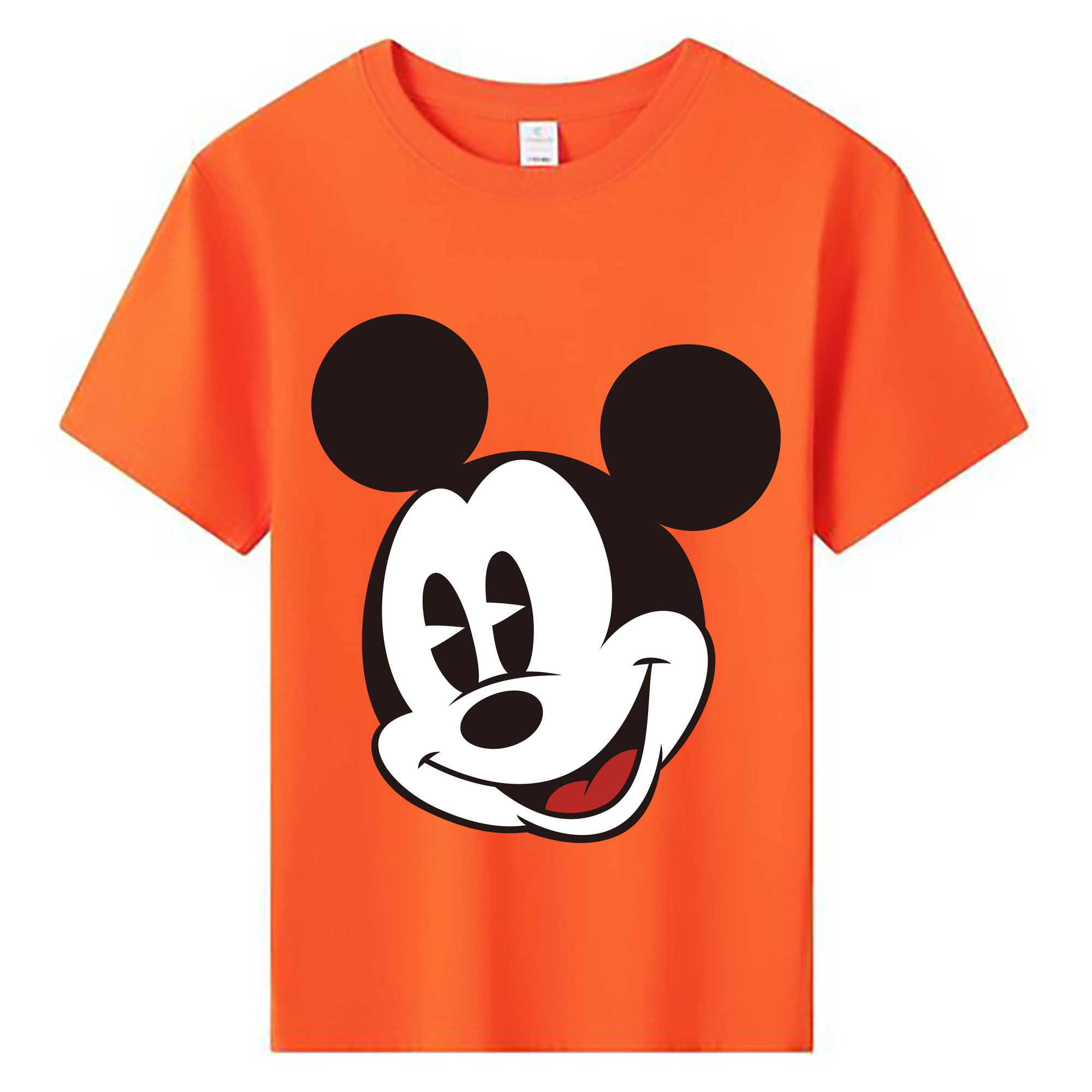 ミッキーマウス Mickey Mouse 綿100％キッズTシャツ（フロントプリント）