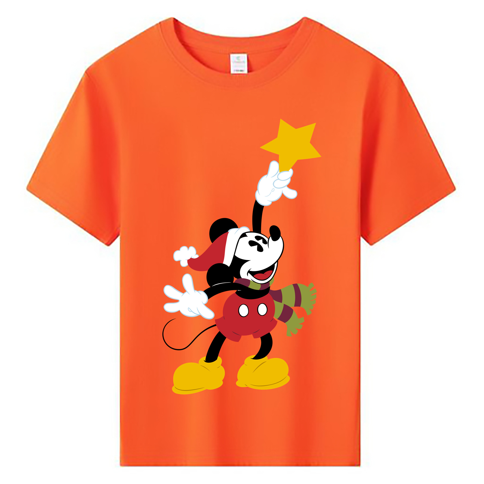ミッキーマウス Mickey Mouse 綿100％キッズTシャツ（フロントプリント）