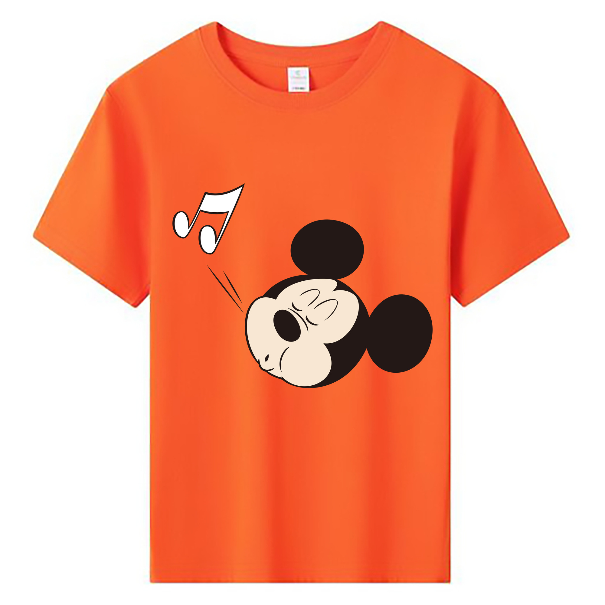 （画像用） ミッキーマウス Mickey Mouse 綿100％キッズTシャツ（フロントプリント）