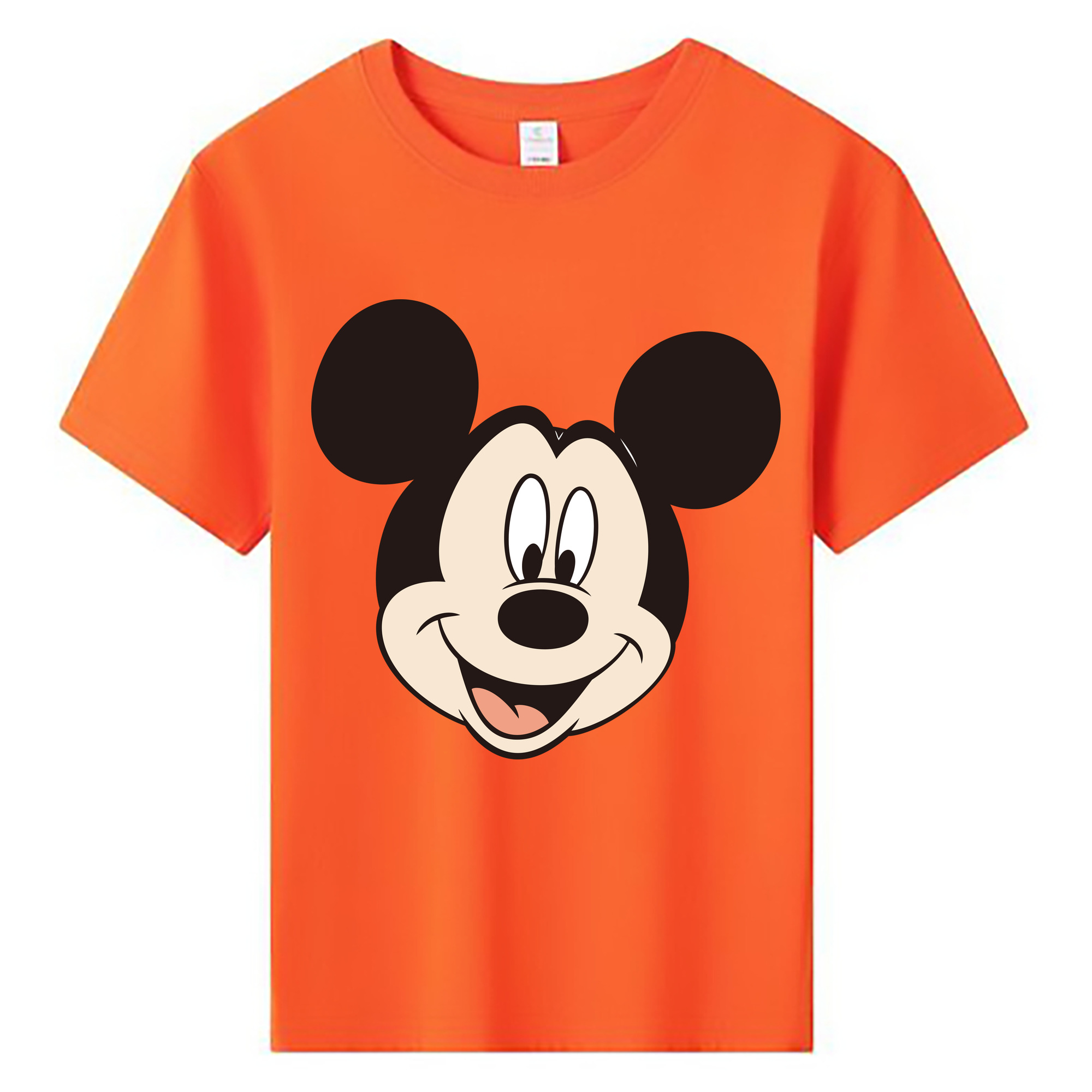 ミッキーマウス Mickey Mouse 綿100％キッズTシャツ（フロントプリント）