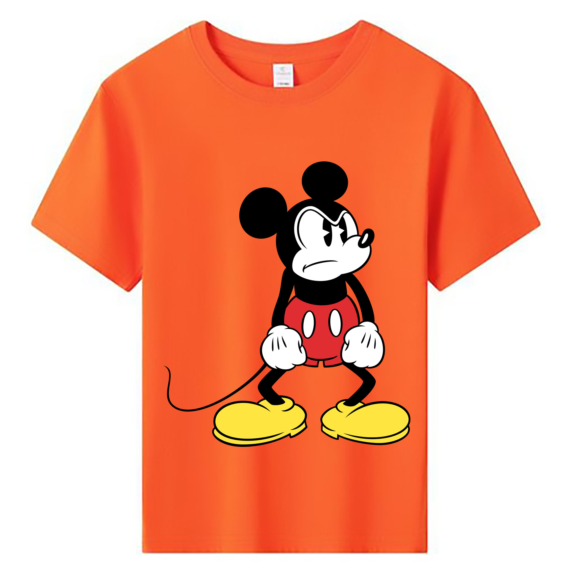 ミッキーマウス Mickey Mouse 綿100％キッズTシャツ（フロントプリント）