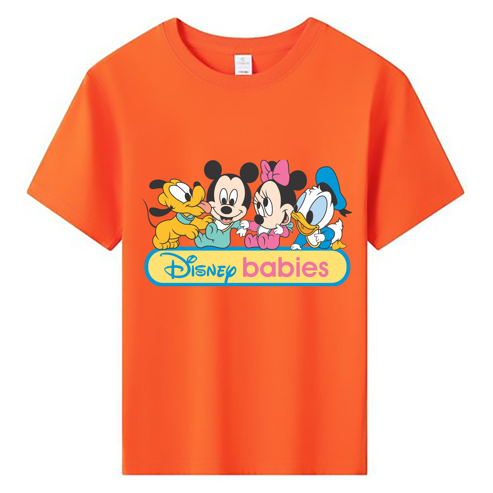 ミッキーマウス Mickey Mouse 綿100％キッズTシャツ（フロントプリント）
