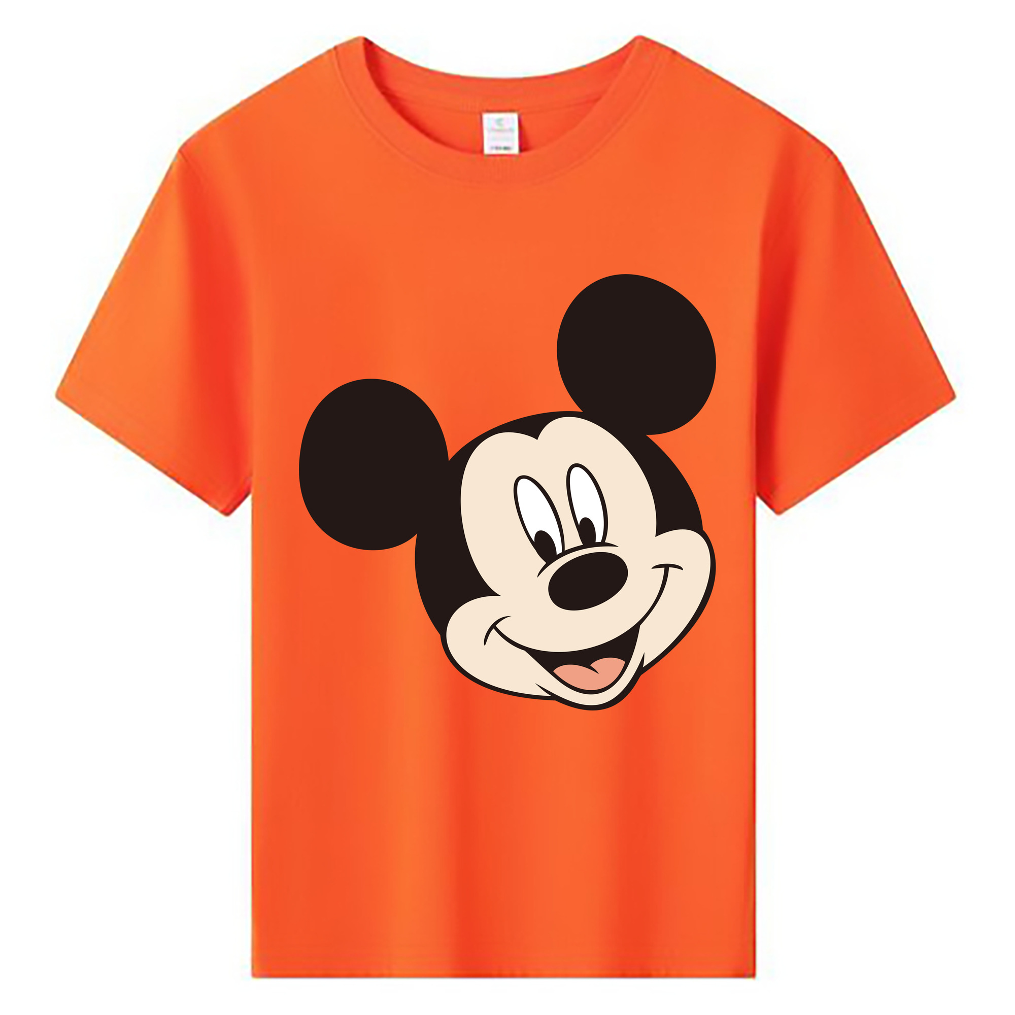 ミッキーマウス Mickey Mouse 綿100％キッズTシャツ（フロントプリント）