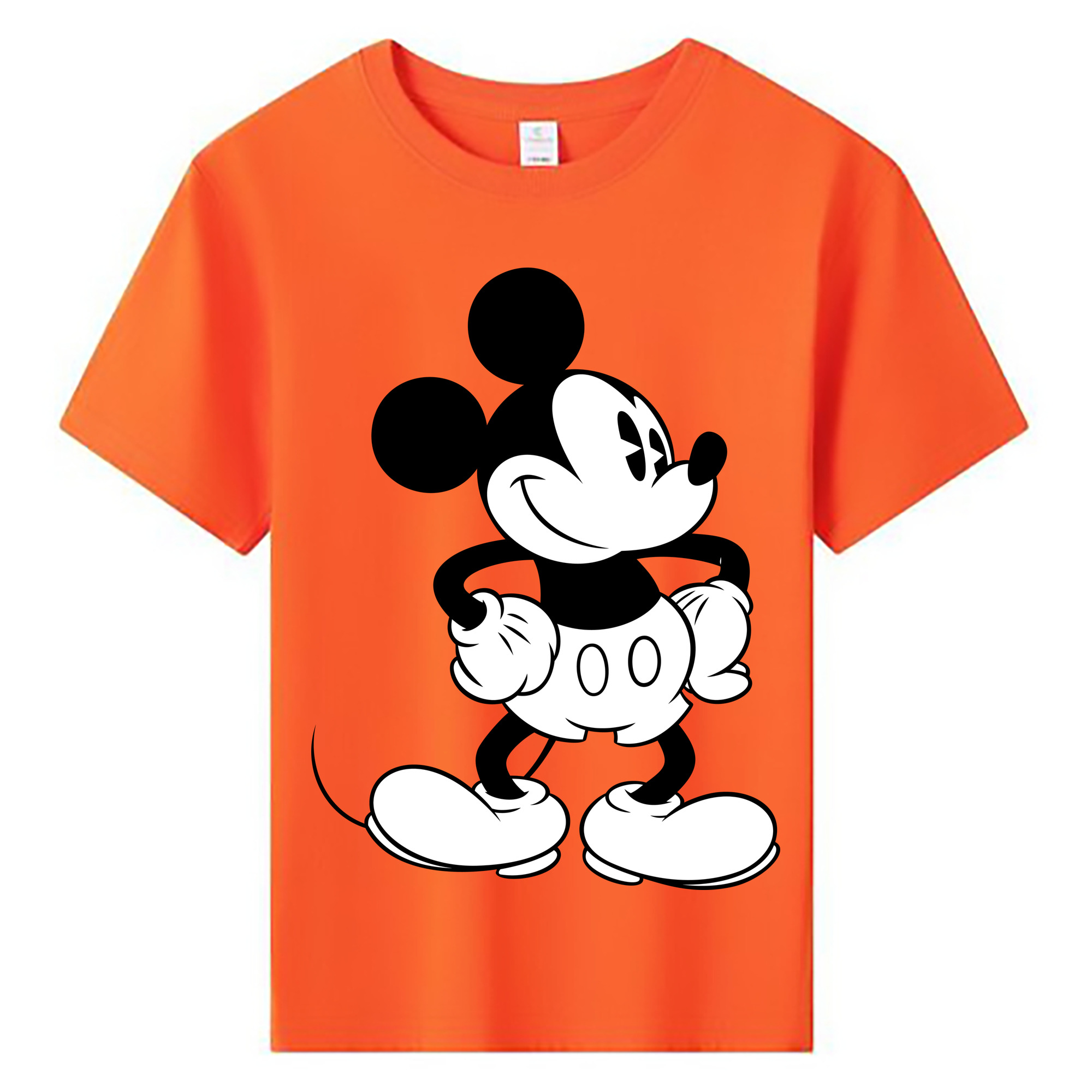ミッキーマウス Mickey Mouse 綿100％キッズTシャツ（フロントプリント）