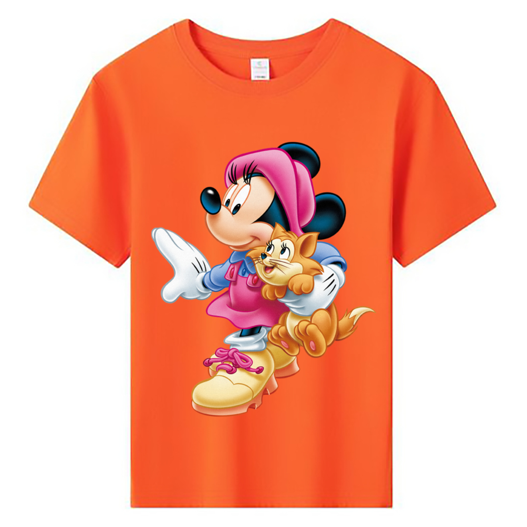 ミッキーマウス Mickey Mouse 綿100％キッズTシャツ（フロントプリント）