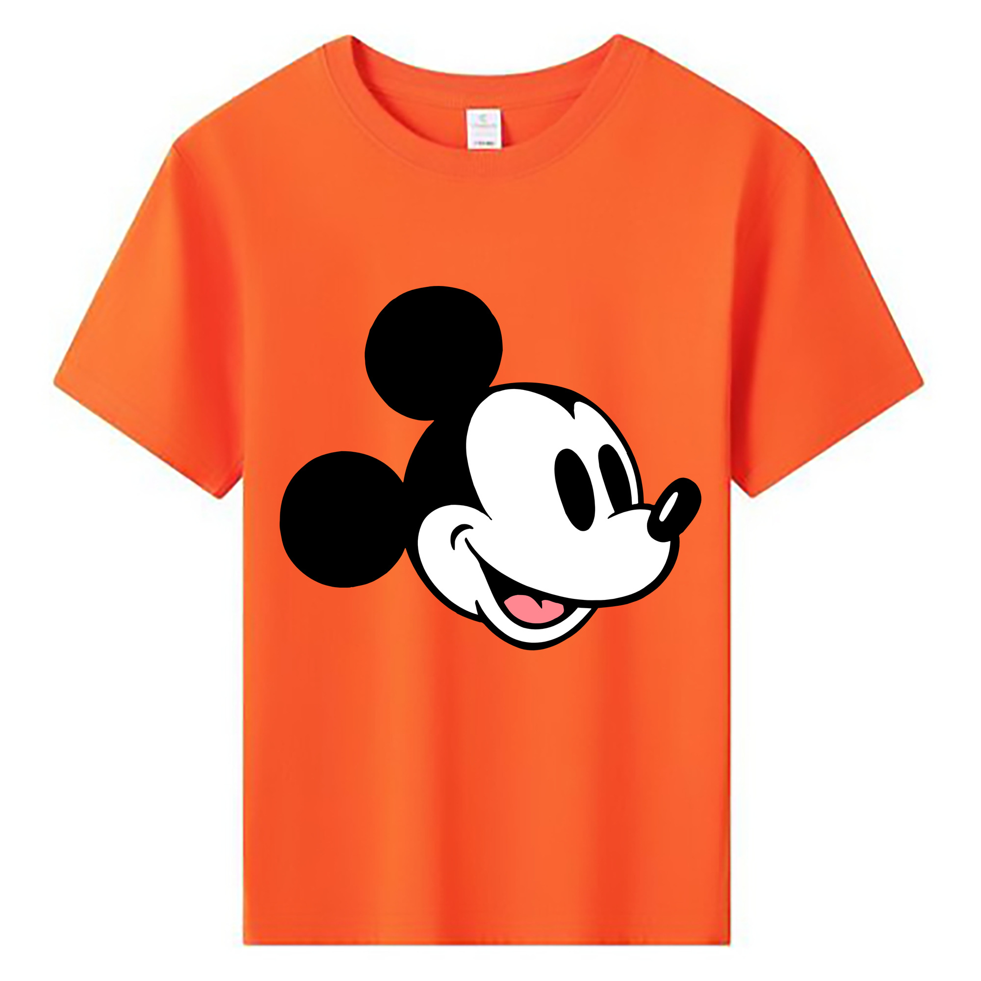 （画像用） ミッキーマウス Mickey Mouse 綿100％キッズTシャツ（フロントプリント）
