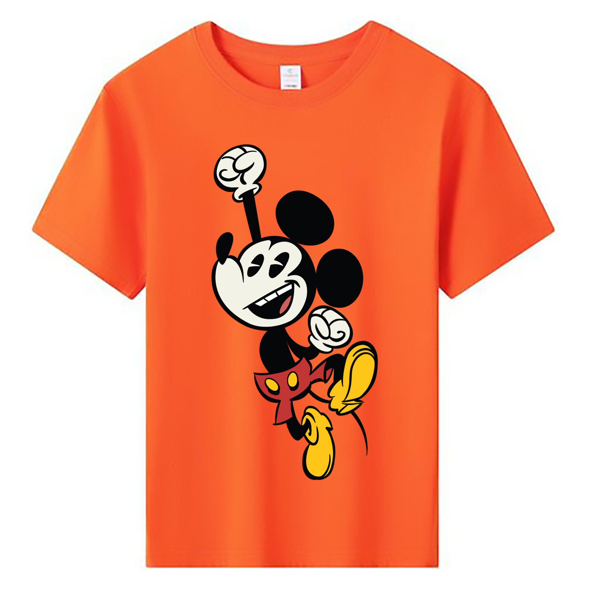 ミッキーマウス Mickey Mouse 綿100％キッズTシャツ（フロントプリント）
