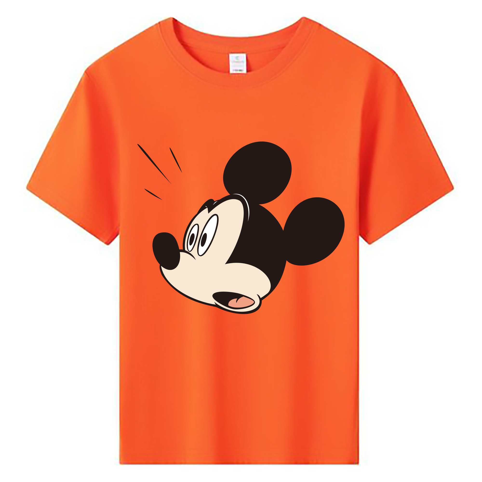 ミッキーマウス Mickey Mouse 綿100％キッズTシャツ（フロントプリント）