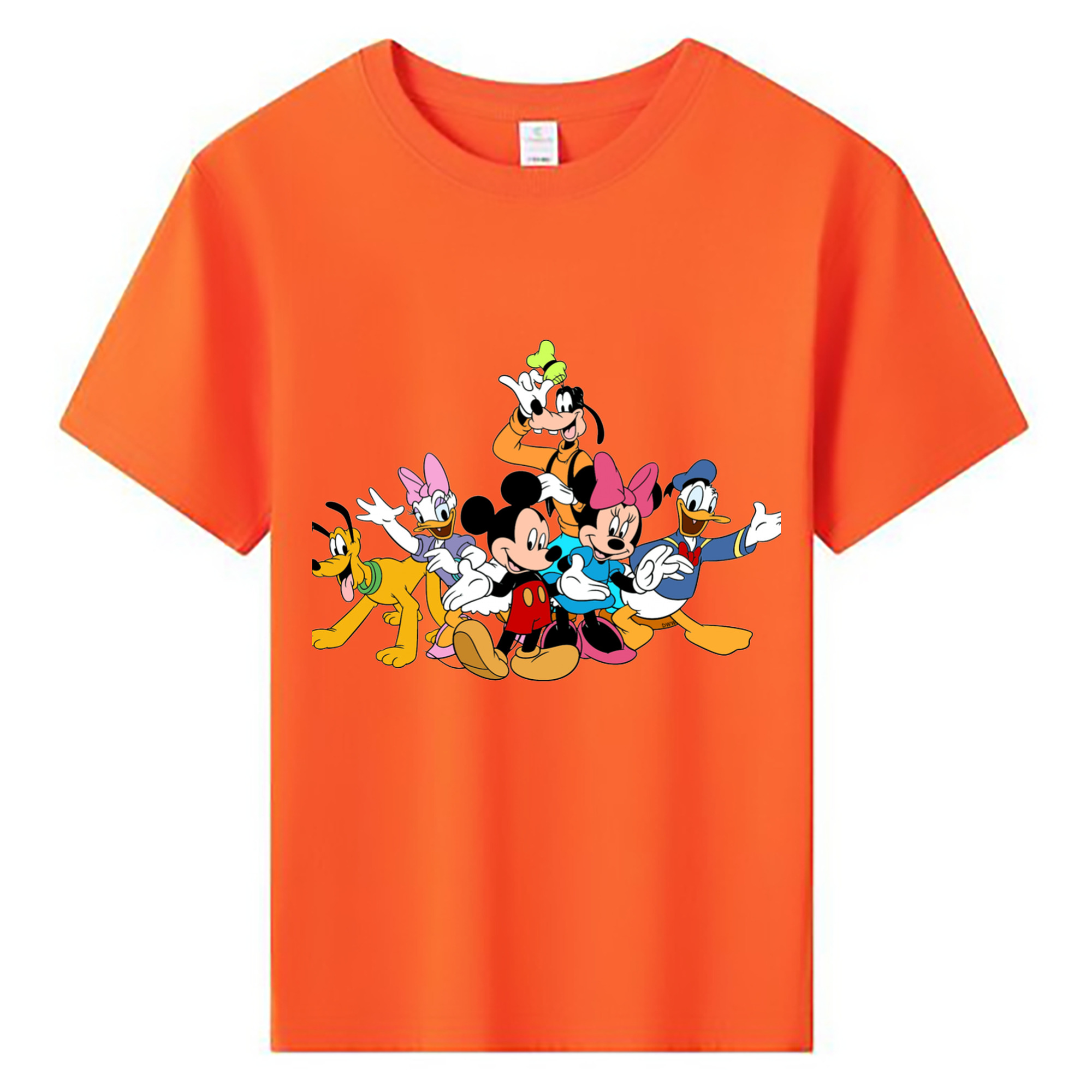 ミッキーマウス Mickey Mouse 綿100％キッズTシャツ（フロントプリント）