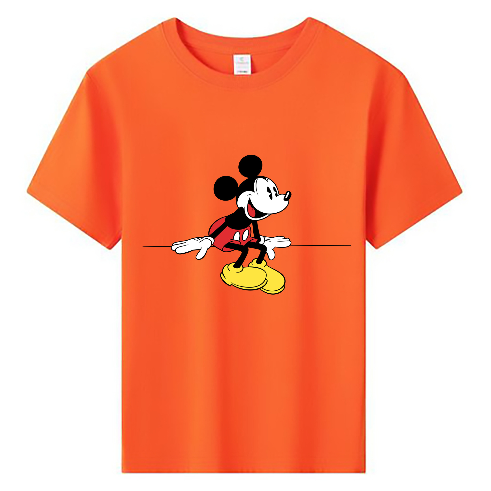 ミッキーマウス Mickey Mouse 綿100％キッズTシャツ（フロントプリント）