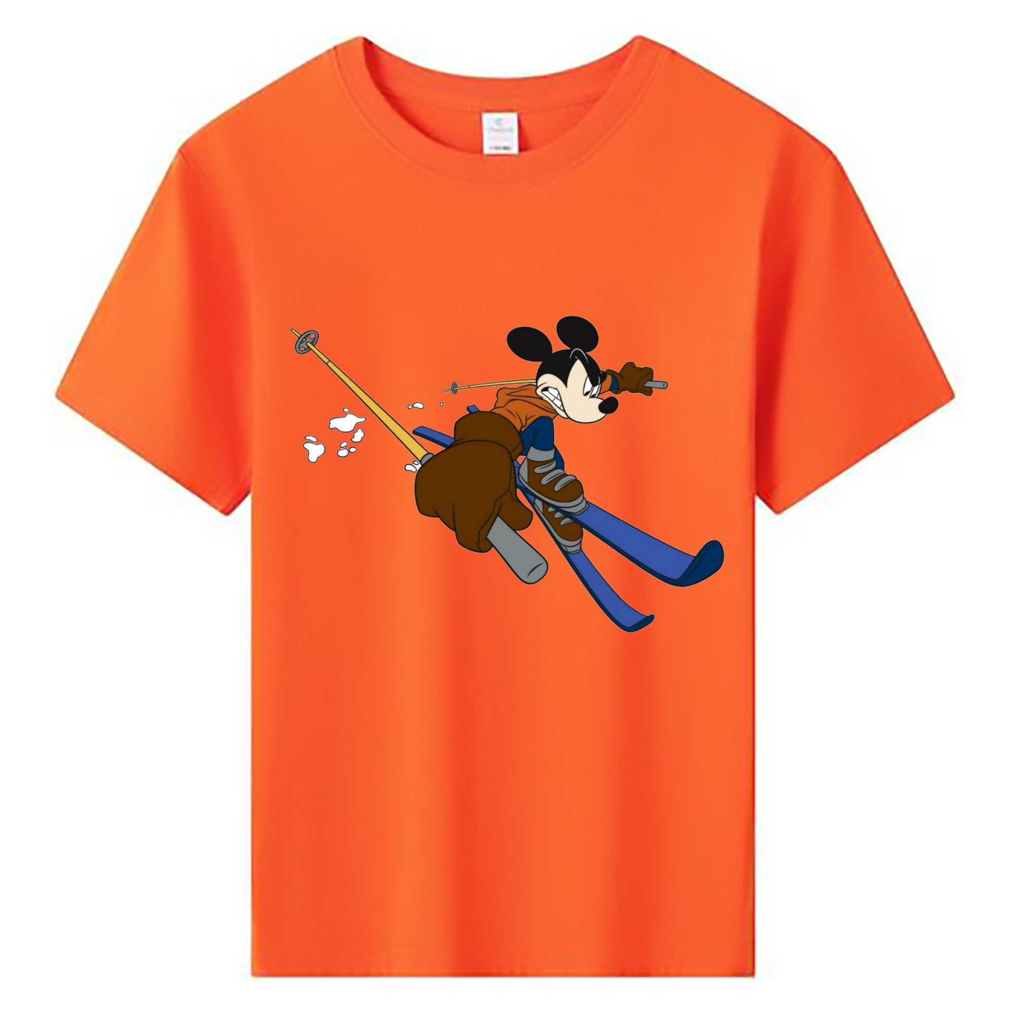 ミッキーマウス Mickey Mouse 綿100％キッズTシャツ（フロントプリント）