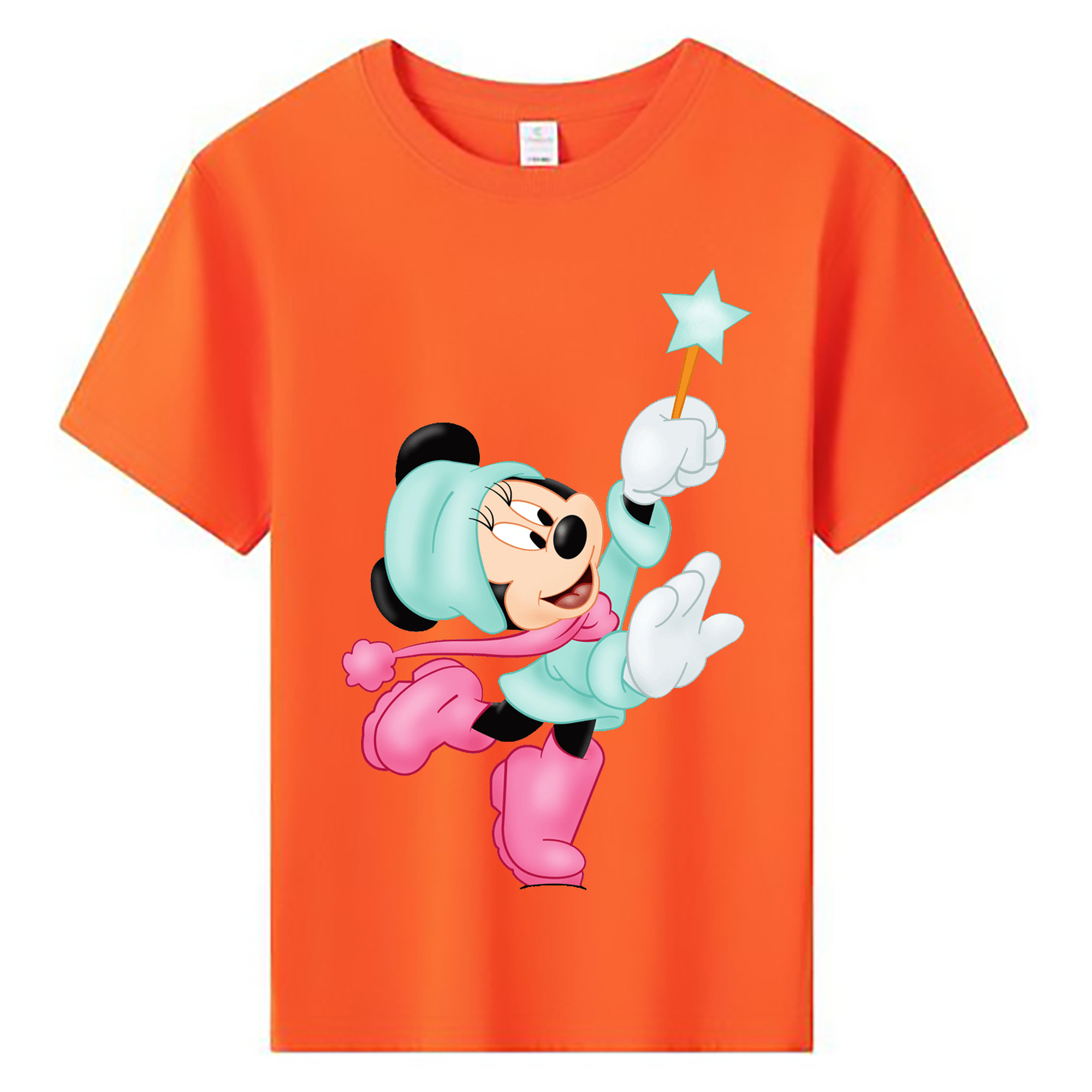 ミッキーマウス Mickey Mouse 綿100％キッズTシャツ（フロントプリント）