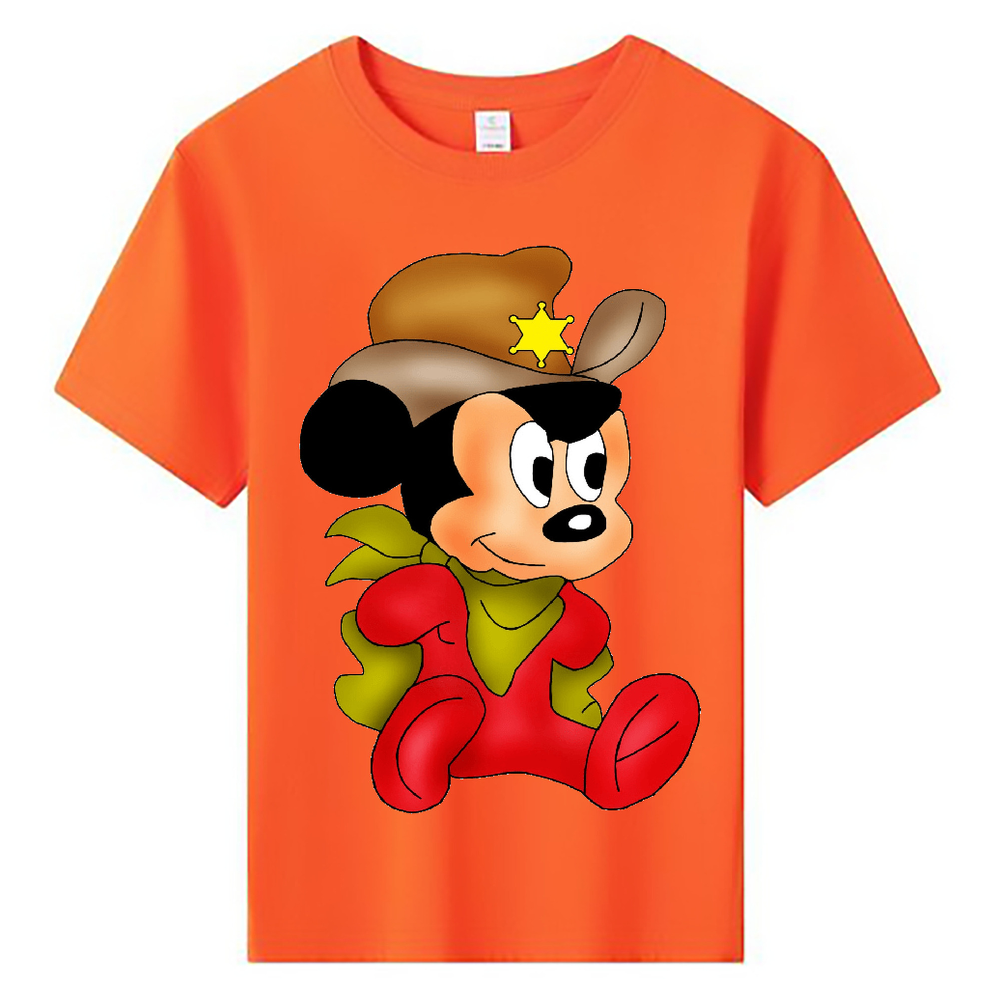 ミッキーマウス Mickey Mouse 綿100％キッズTシャツ（フロントプリント）