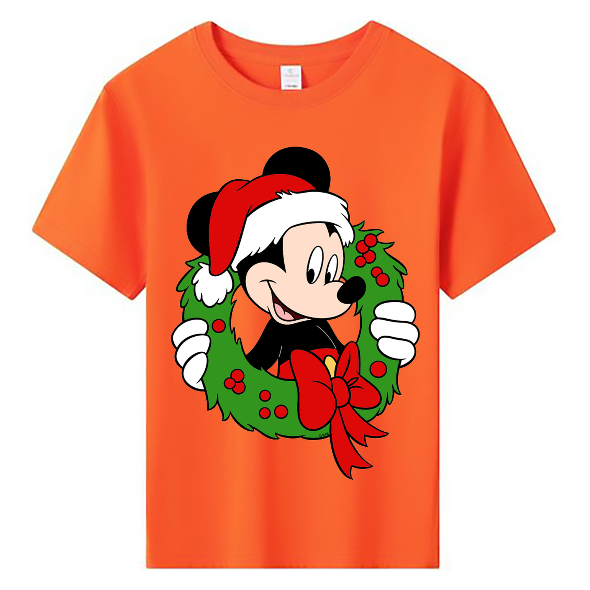 ミッキーマウス Mickey Mouse 綿100％キッズTシャツ（フロントプリント）