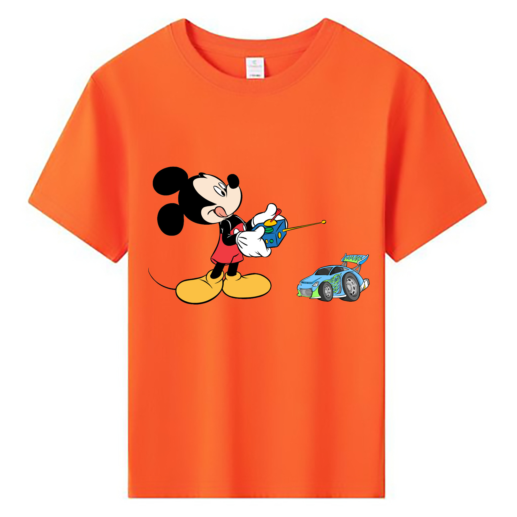 ミッキーマウス Mickey Mouse 綿100％キッズTシャツ（フロントプリント）