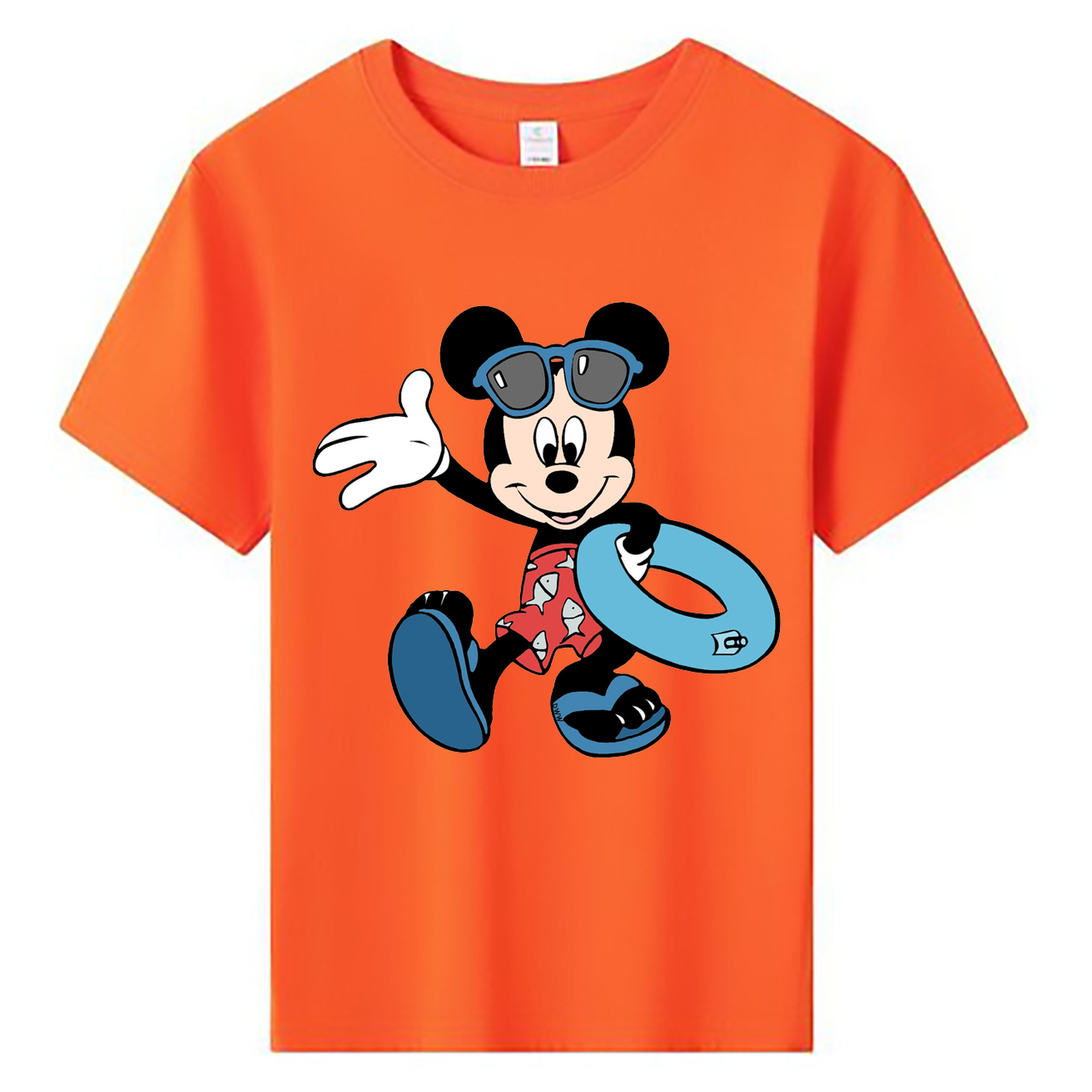 ミッキーマウス Mickey Mouse 綿100％キッズTシャツ（フロントプリント）
