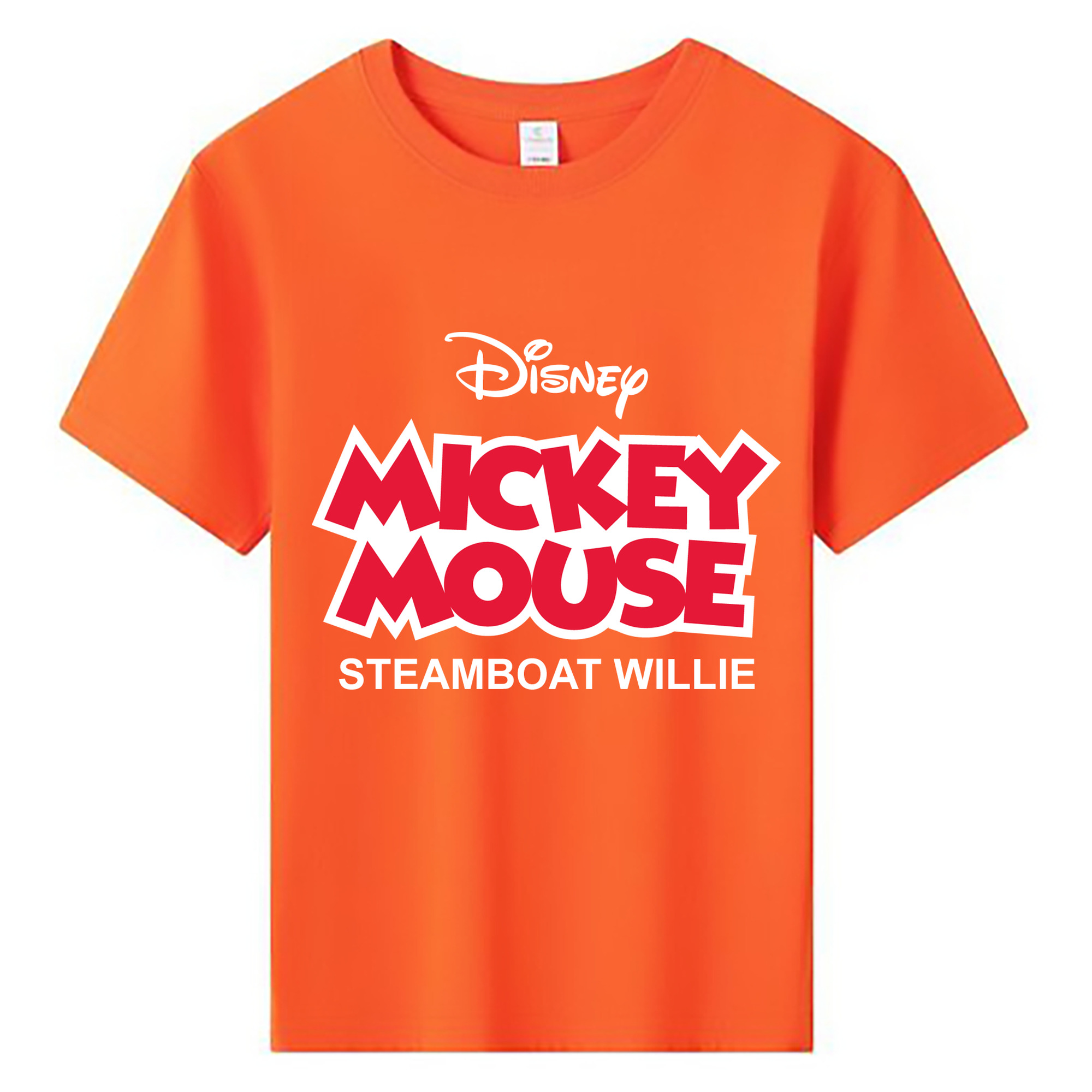 ミッキーマウス Mickey Mouse 綿100％キッズTシャツ（フロントプリント）