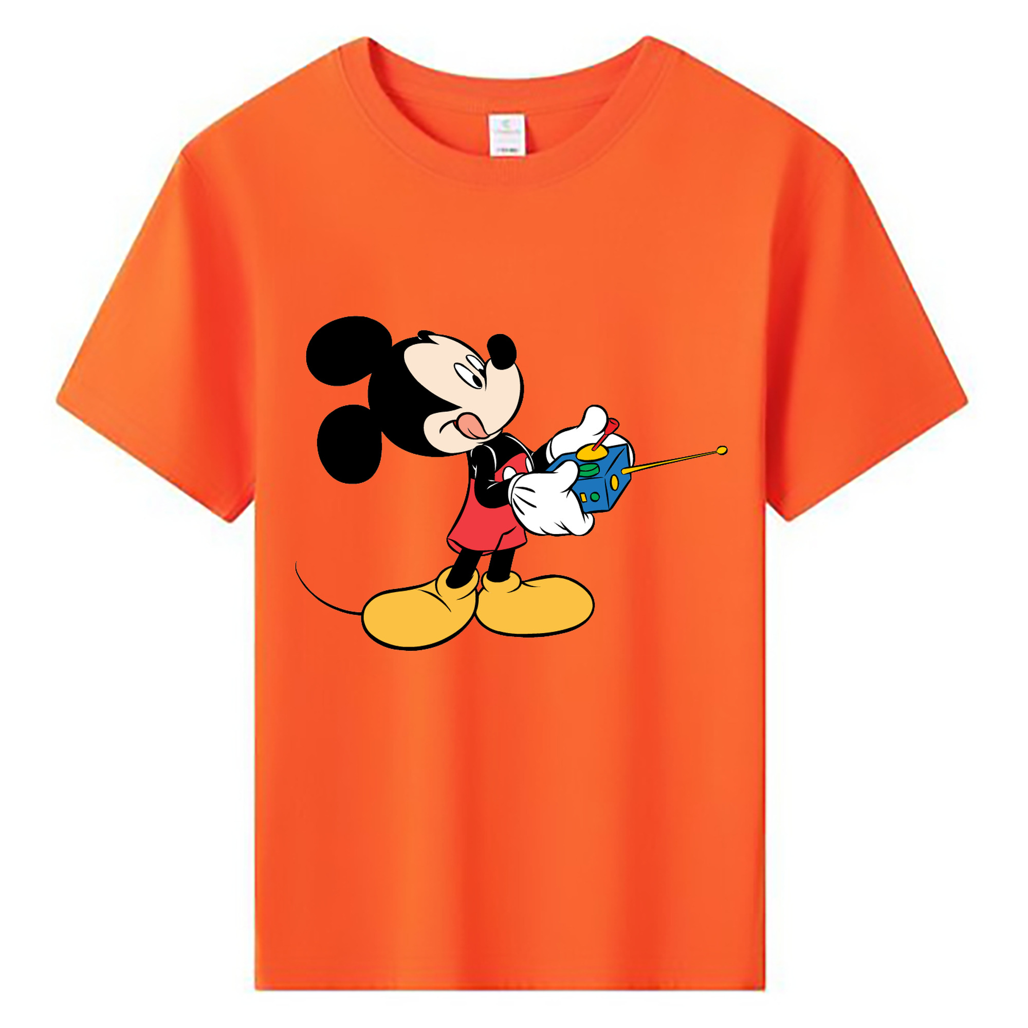 ミッキーマウス Mickey Mouse 綿100％キッズTシャツ（フロントプリント）