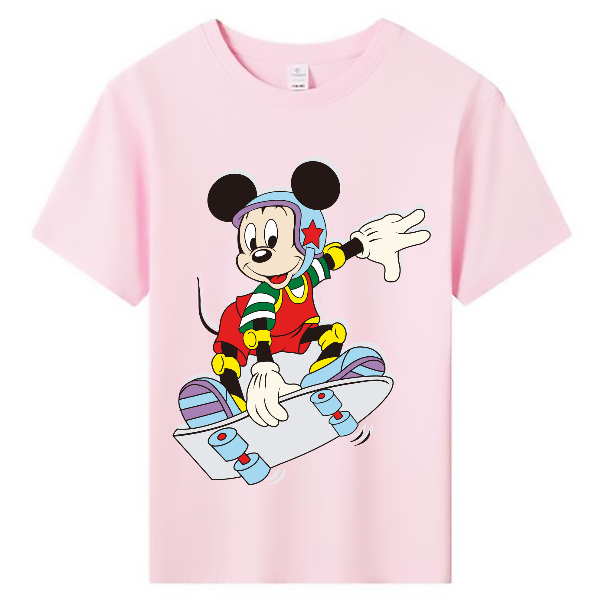ミッキーマウス Mickey Mouse 綿100％キッズTシャツ（フロントプリント）