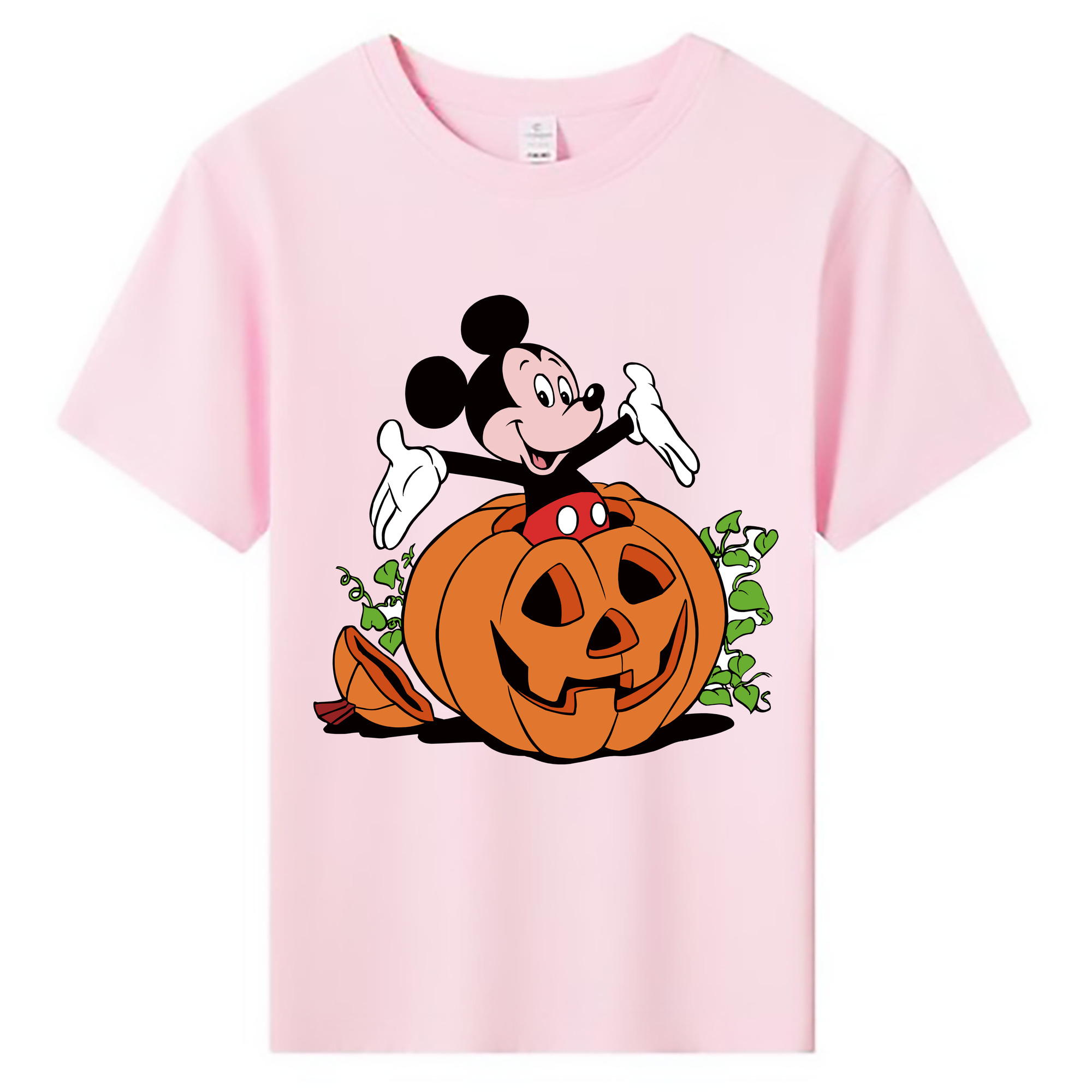 ミッキーマウス Mickey Mouse 綿100％キッズTシャツ（フロントプリント）