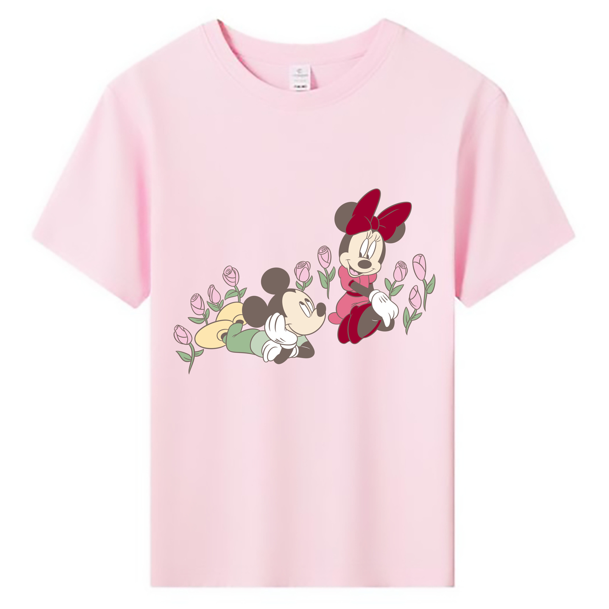 ミッキーマウス Mickey Mouse 綿100％キッズTシャツ（フロントプリント）