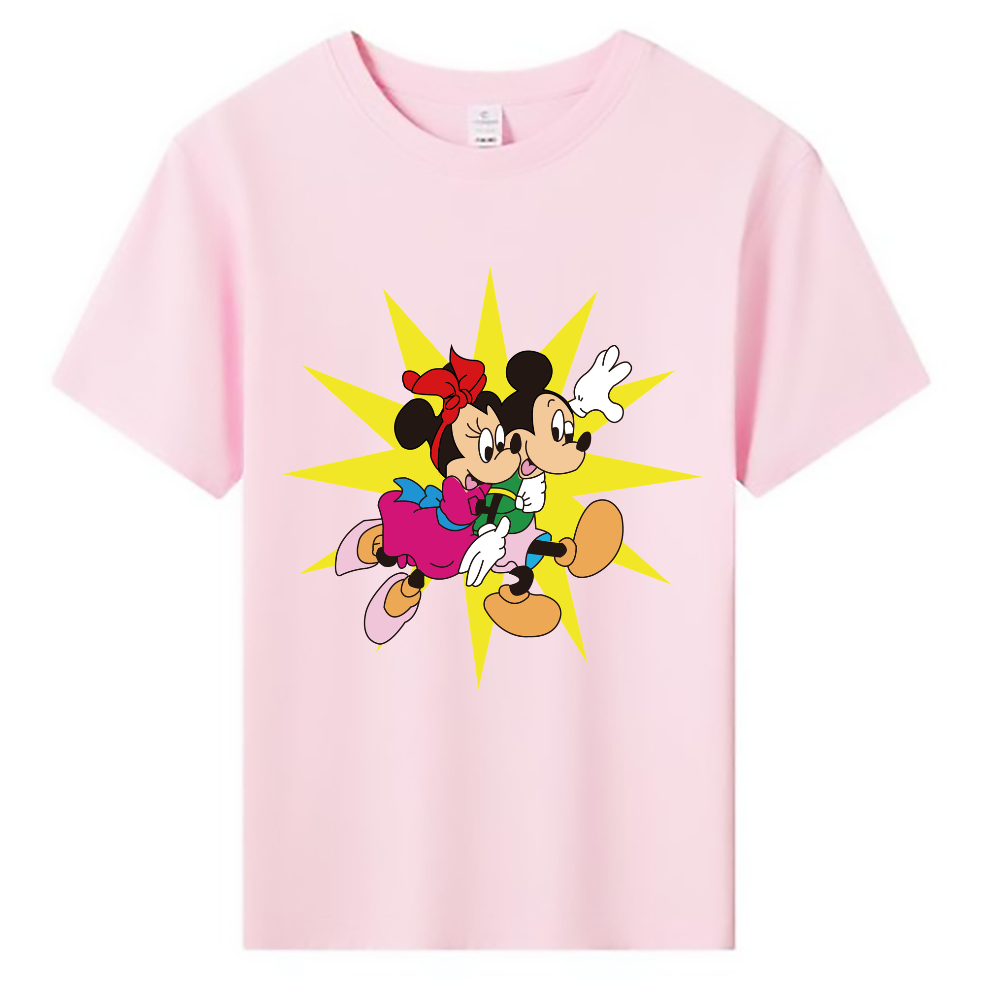 ミッキーマウス Mickey Mouse 綿100％キッズTシャツ（フロントプリント）