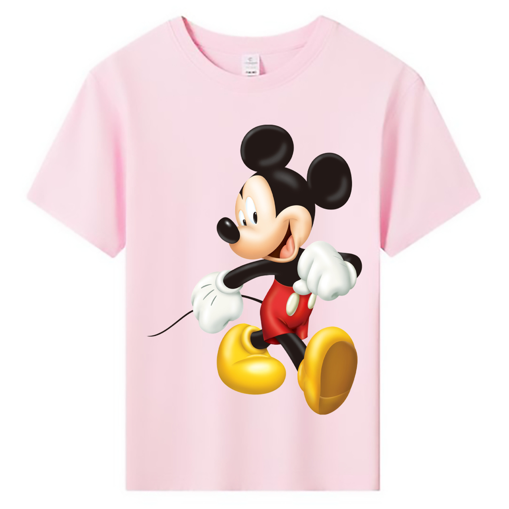 ミッキーマウス Mickey Mouse 綿100％キッズTシャツ（フロントプリント）