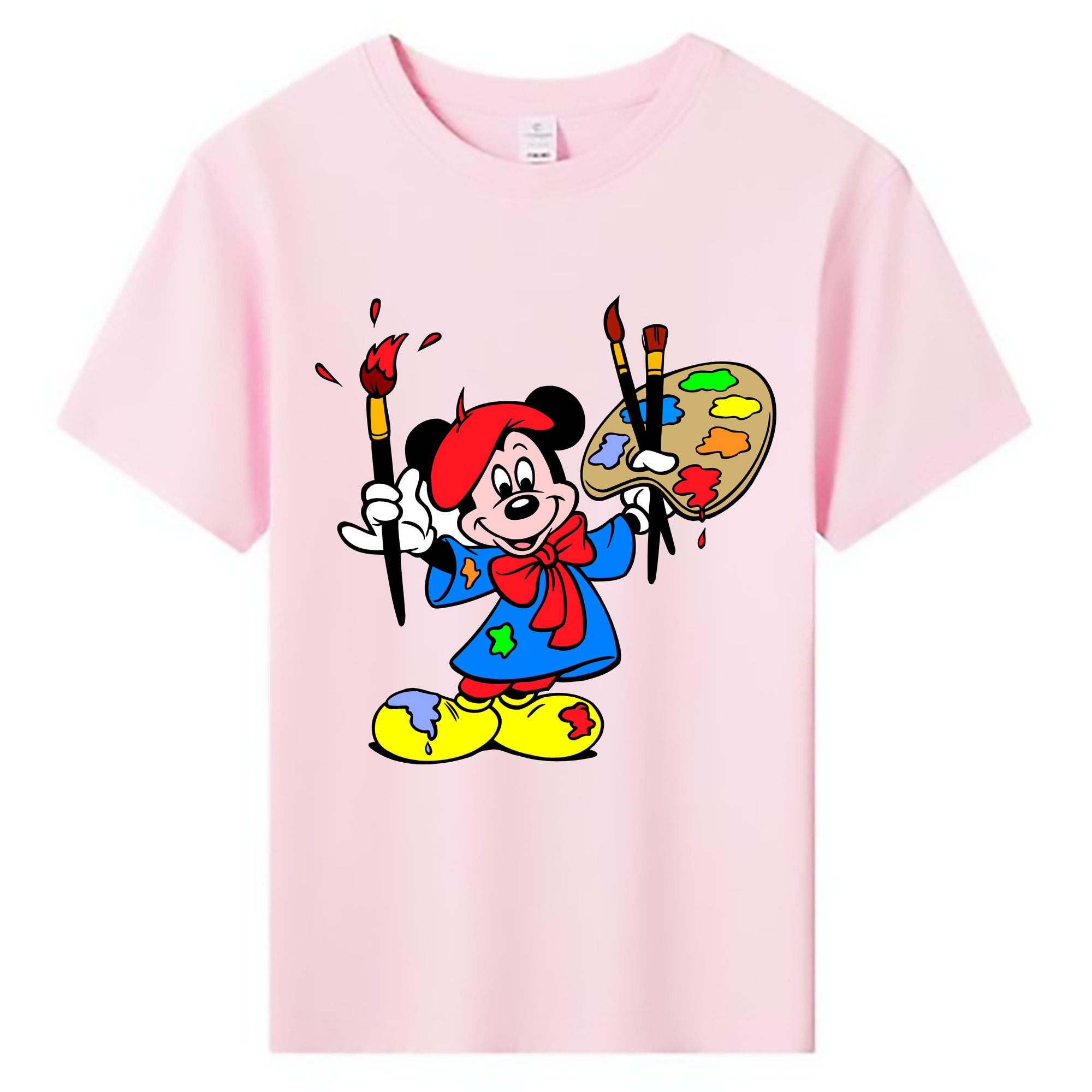 ミッキーマウス Mickey Mouse 綿100％キッズTシャツ（フロントプリント）