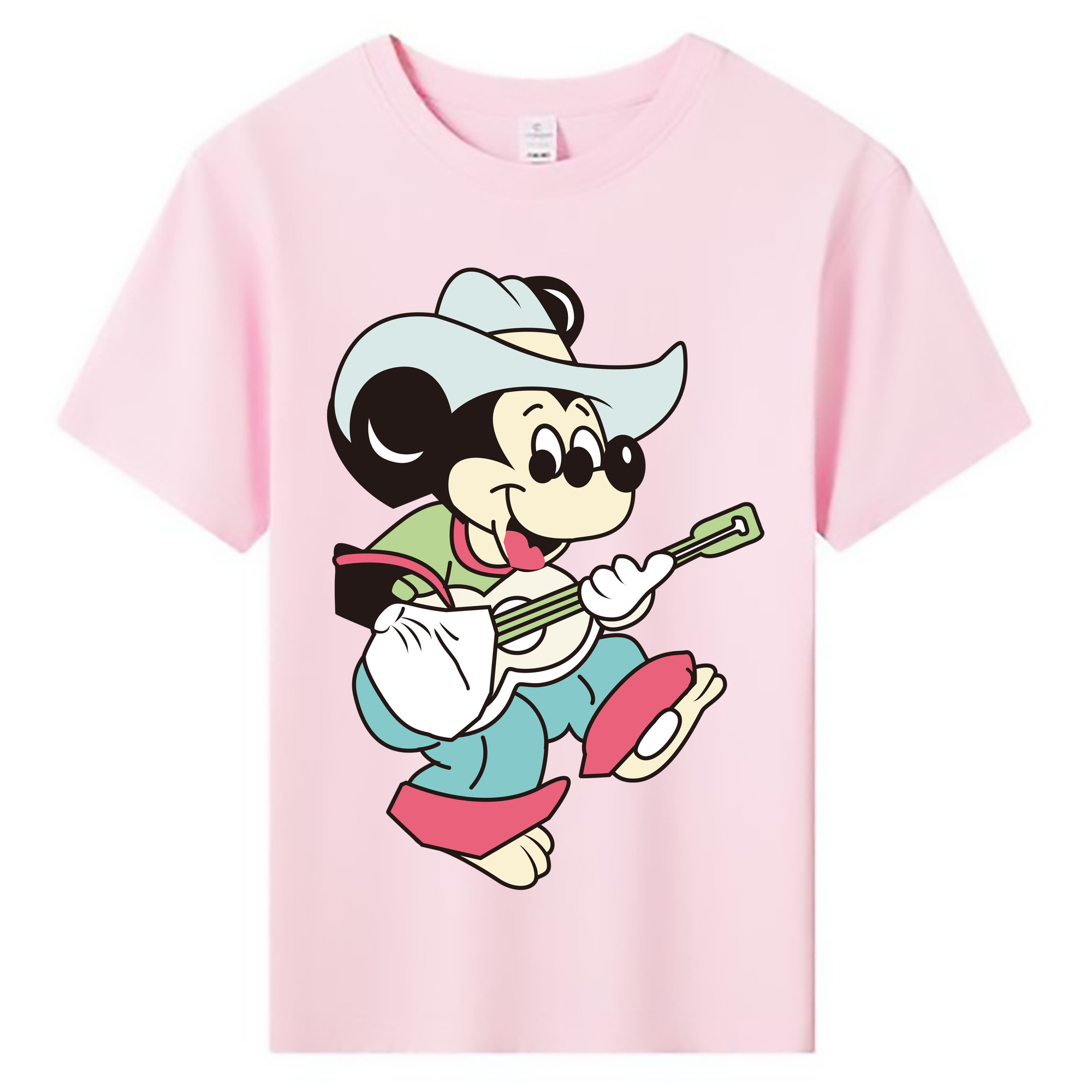 ミッキーマウス Mickey Mouse 綿100％キッズTシャツ（フロントプリント）