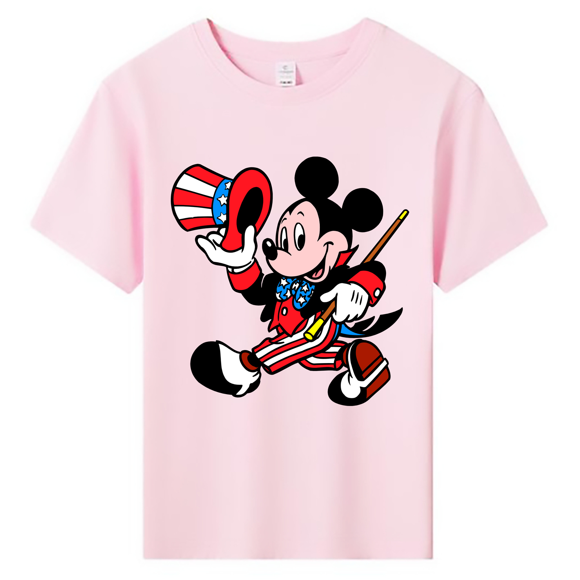 （画像用） ミッキーマウス Mickey Mouse 綿100％キッズTシャツ（フロントプリント）