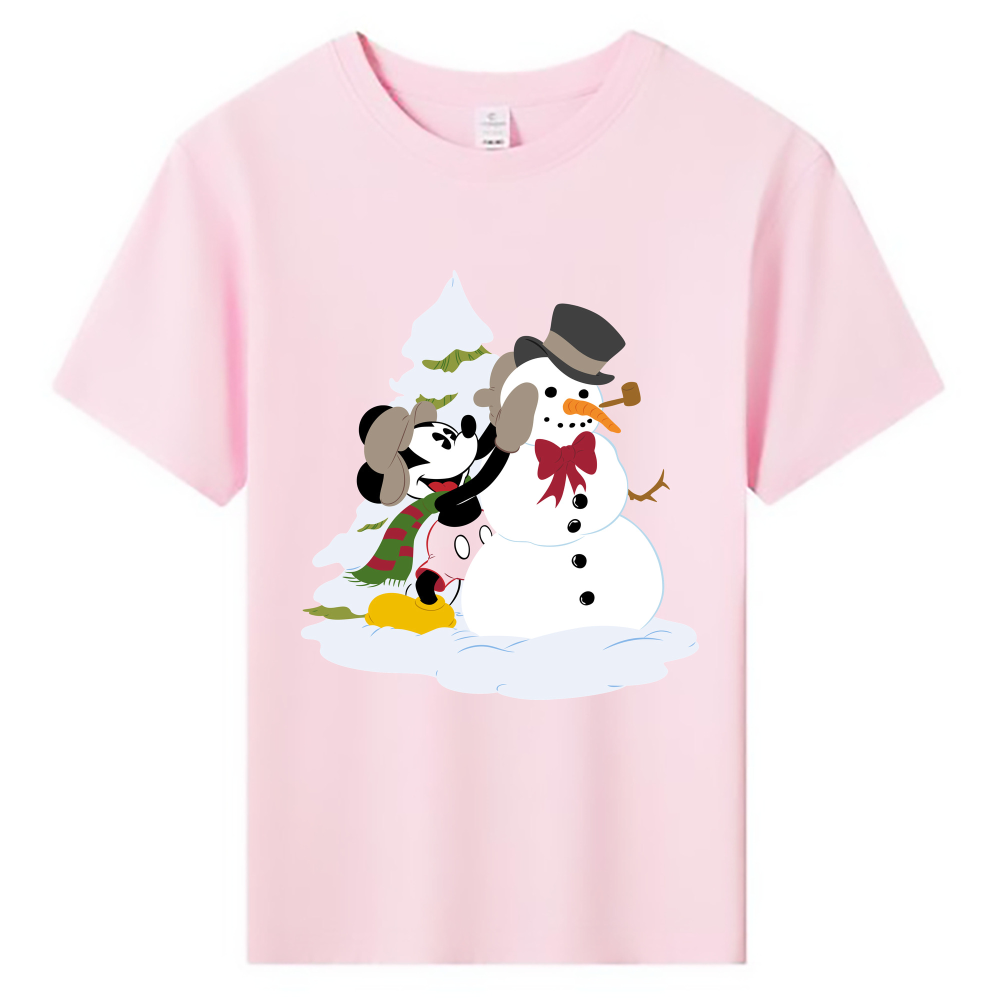 ミッキーマウス Mickey Mouse 綿100％キッズTシャツ（フロントプリント）