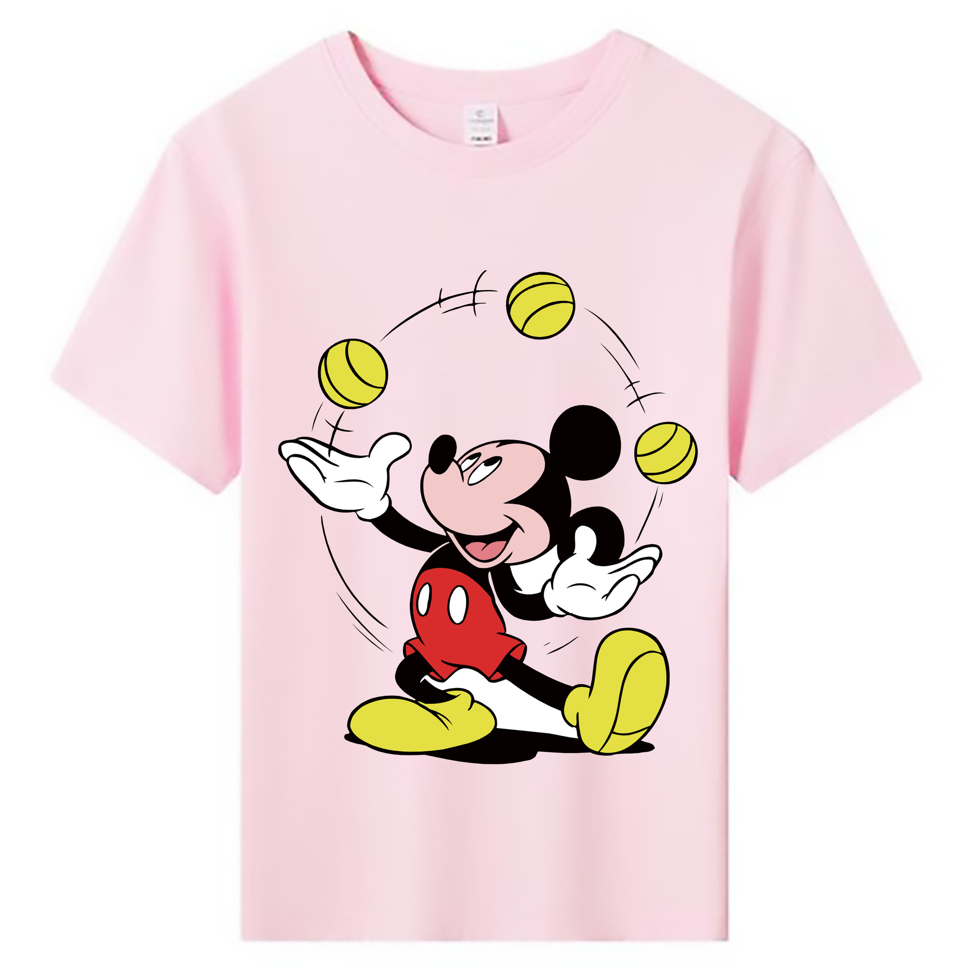 ミッキーマウス Mickey Mouse 綿100％キッズTシャツ（フロントプリント）