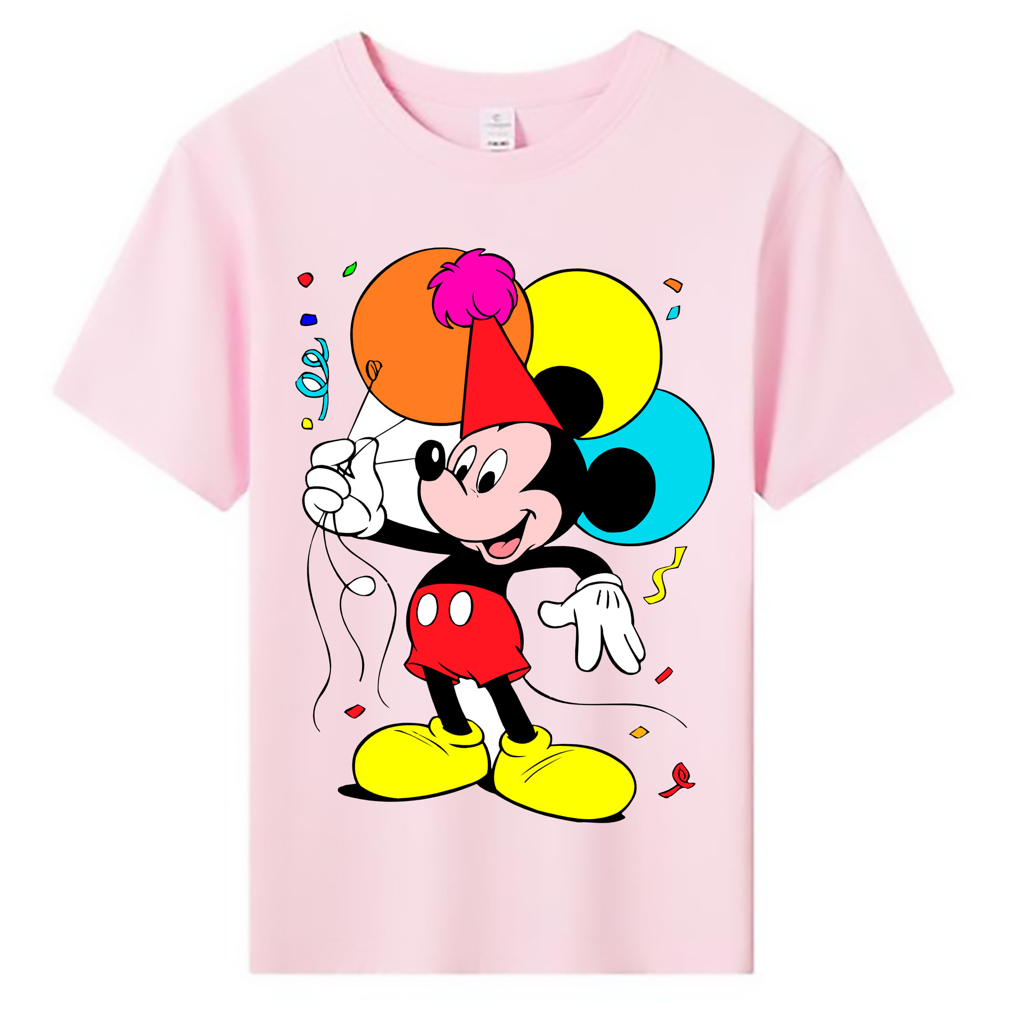 ミッキーマウス Mickey Mouse 綿100％キッズTシャツ（フロントプリント）