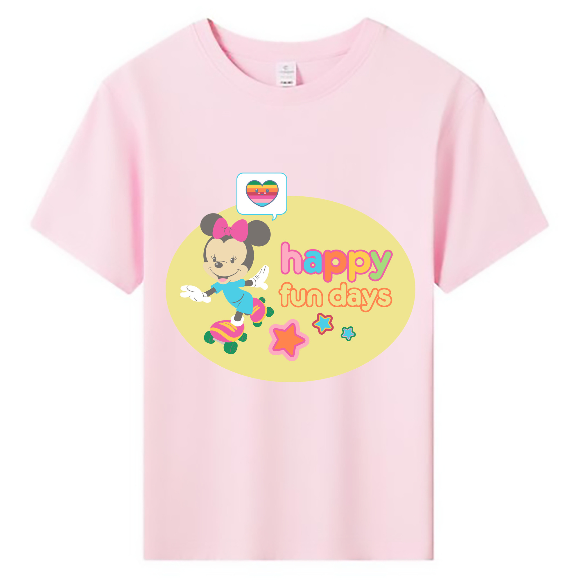 ミッキーマウス Mickey Mouse 綿100％キッズTシャツ（フロントプリント）