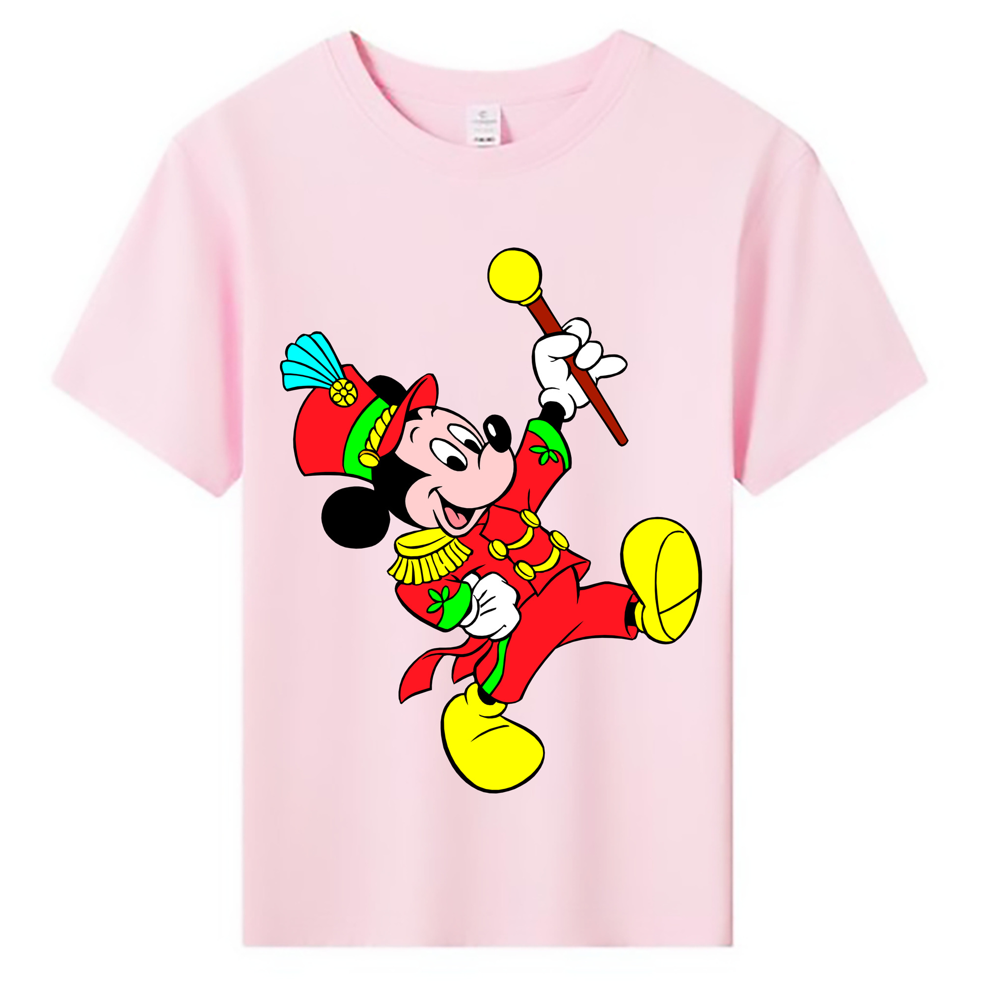ミッキーマウス Mickey Mouse 綿100％キッズTシャツ（フロントプリント）