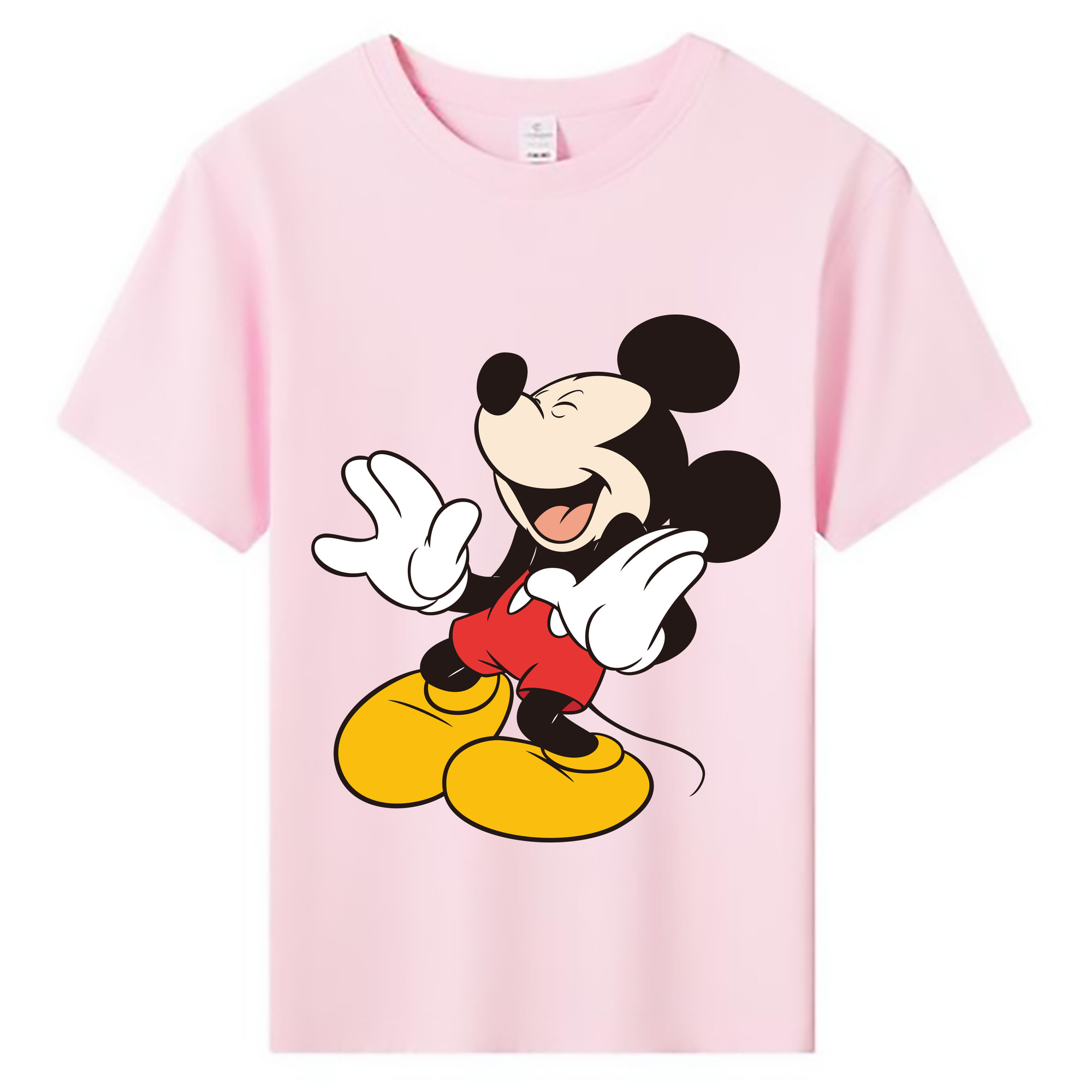 ミッキーマウス Mickey Mouse 綿100％キッズTシャツ（フロントプリント）