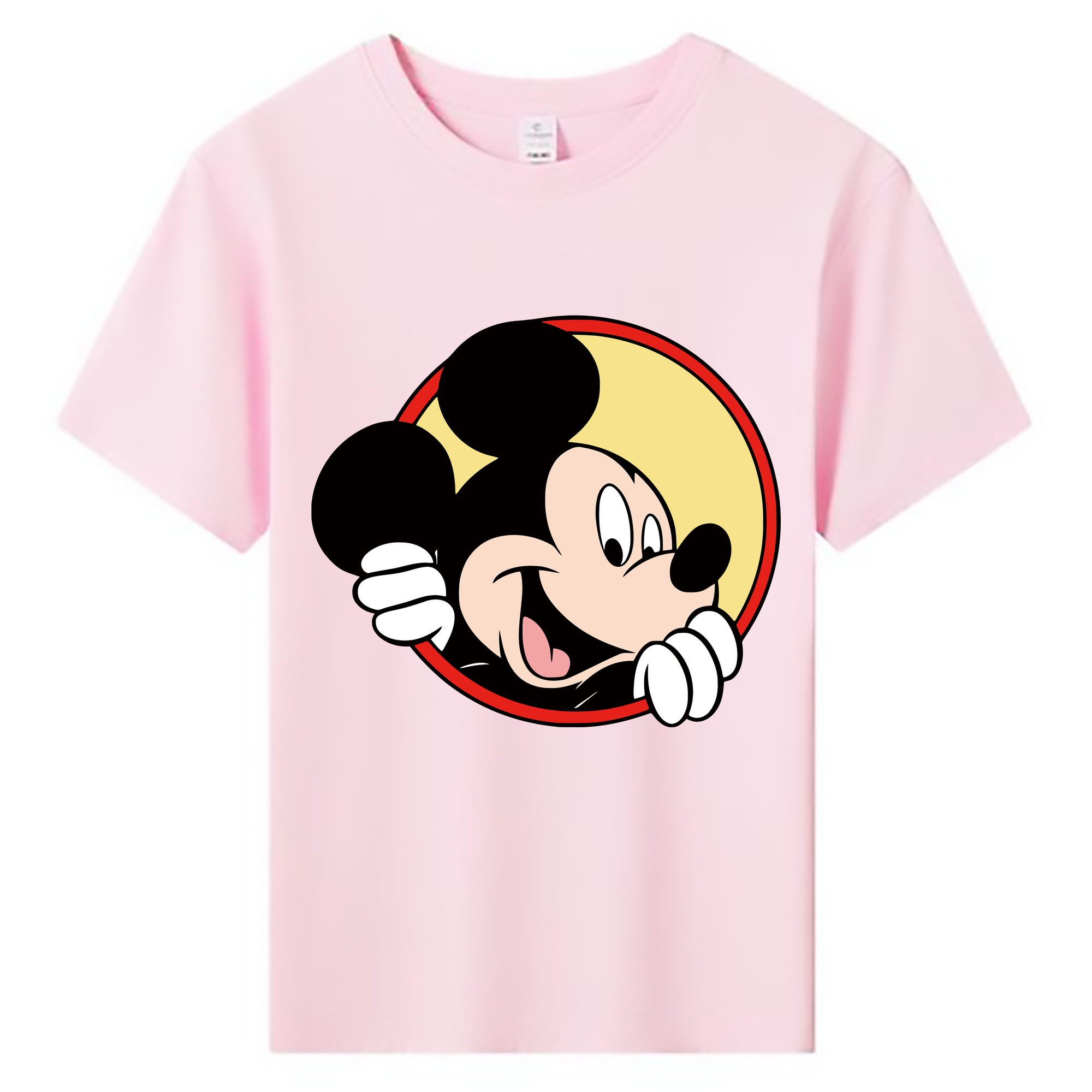（画像用） ミッキーマウス Mickey Mouse 綿100％キッズTシャツ（フロントプリント）