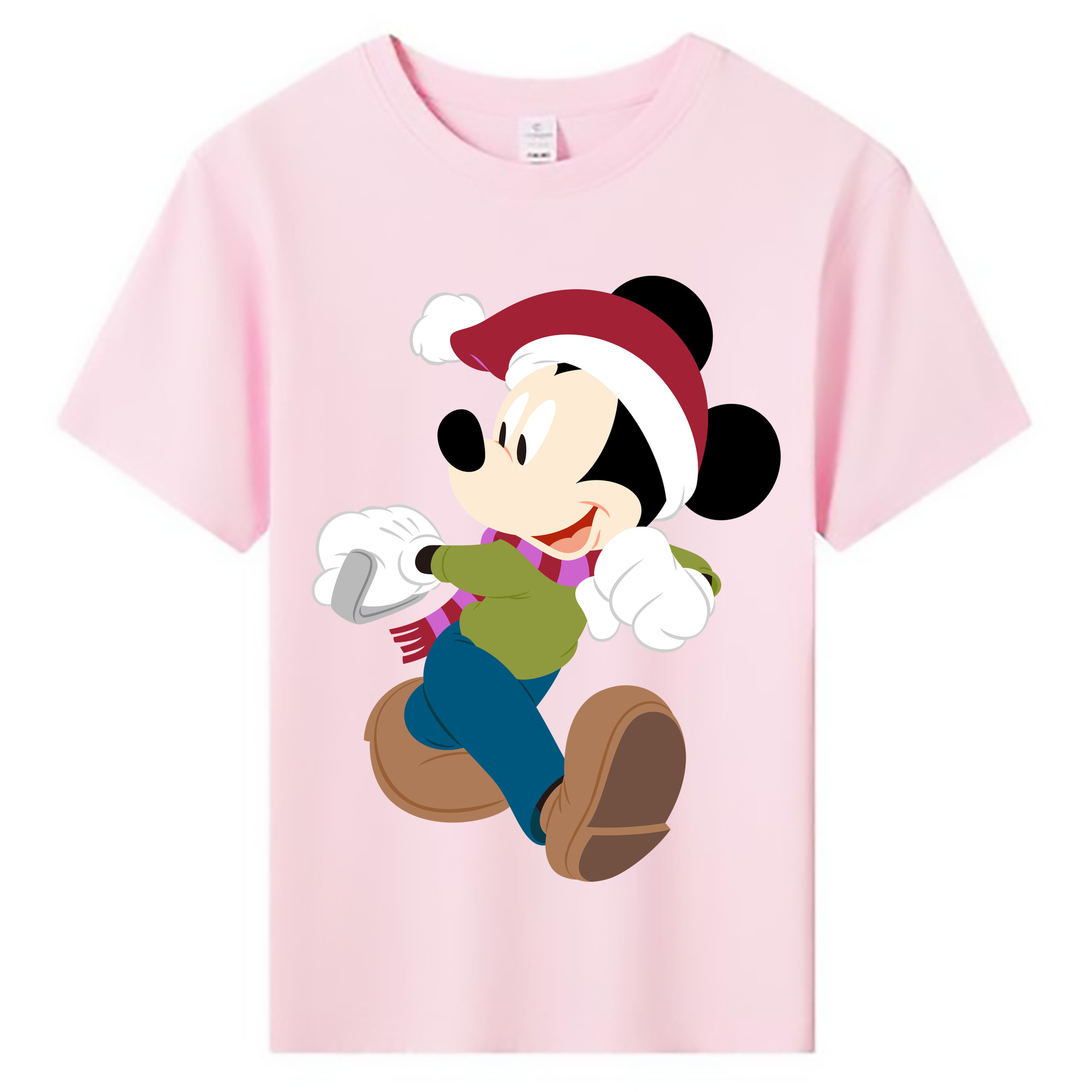 ミッキーマウス Mickey Mouse 綿100％キッズTシャツ（フロントプリント）