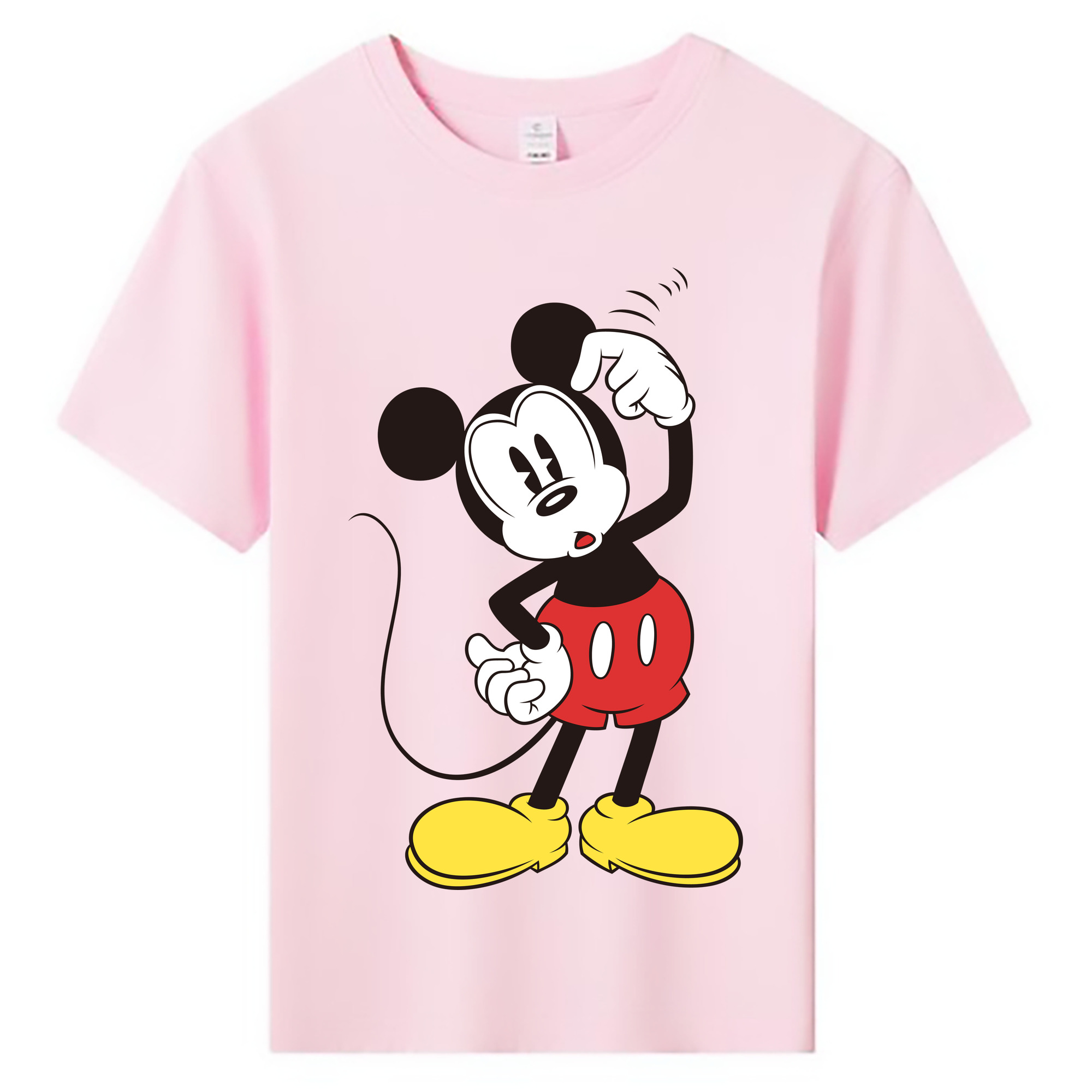 ミッキーマウス Mickey Mouse 綿100％キッズTシャツ（フロントプリント）