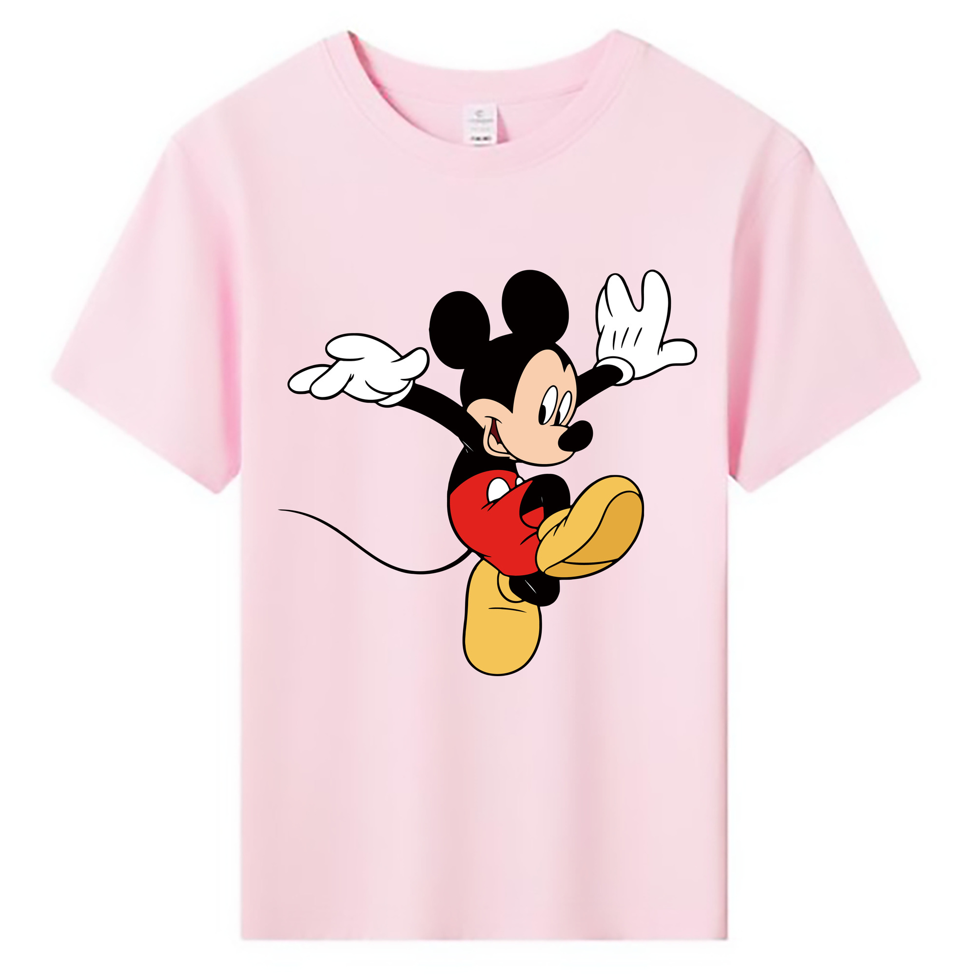 ミッキーマウス Mickey Mouse 綿100％キッズTシャツ（フロントプリント）