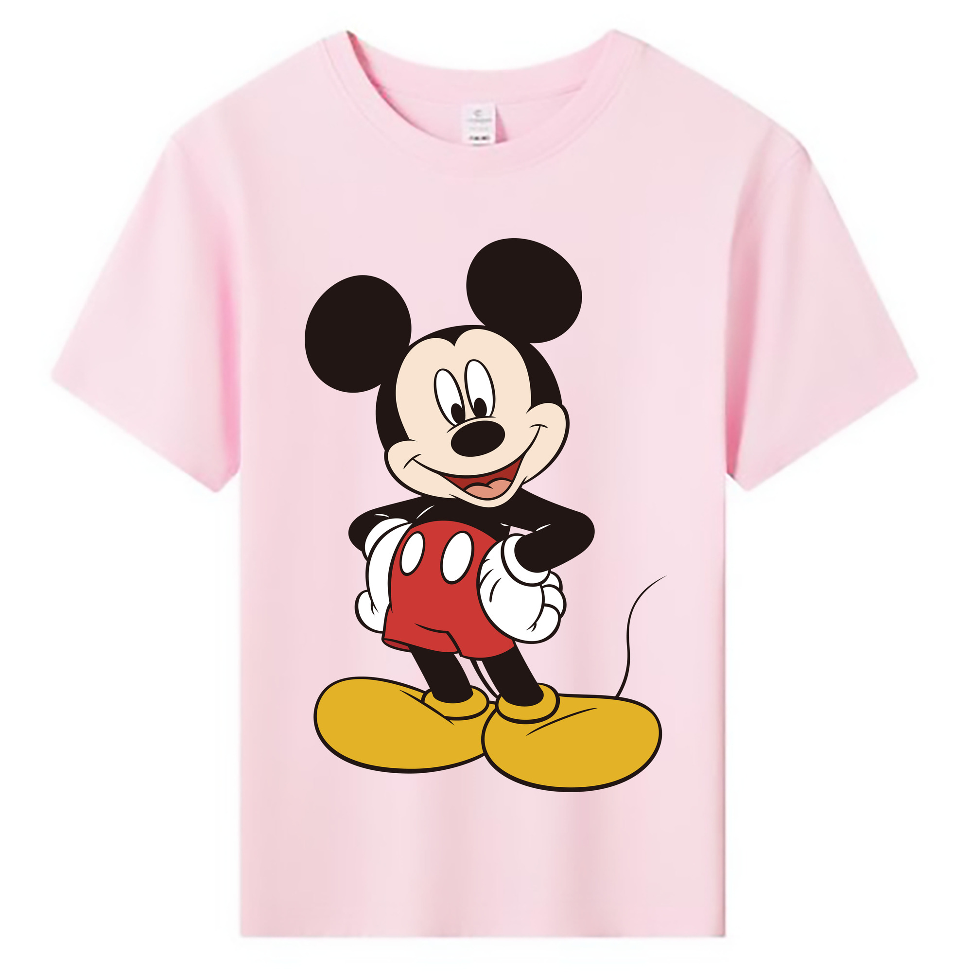 ミッキーマウス Mickey Mouse 綿100％キッズTシャツ（フロントプリント）