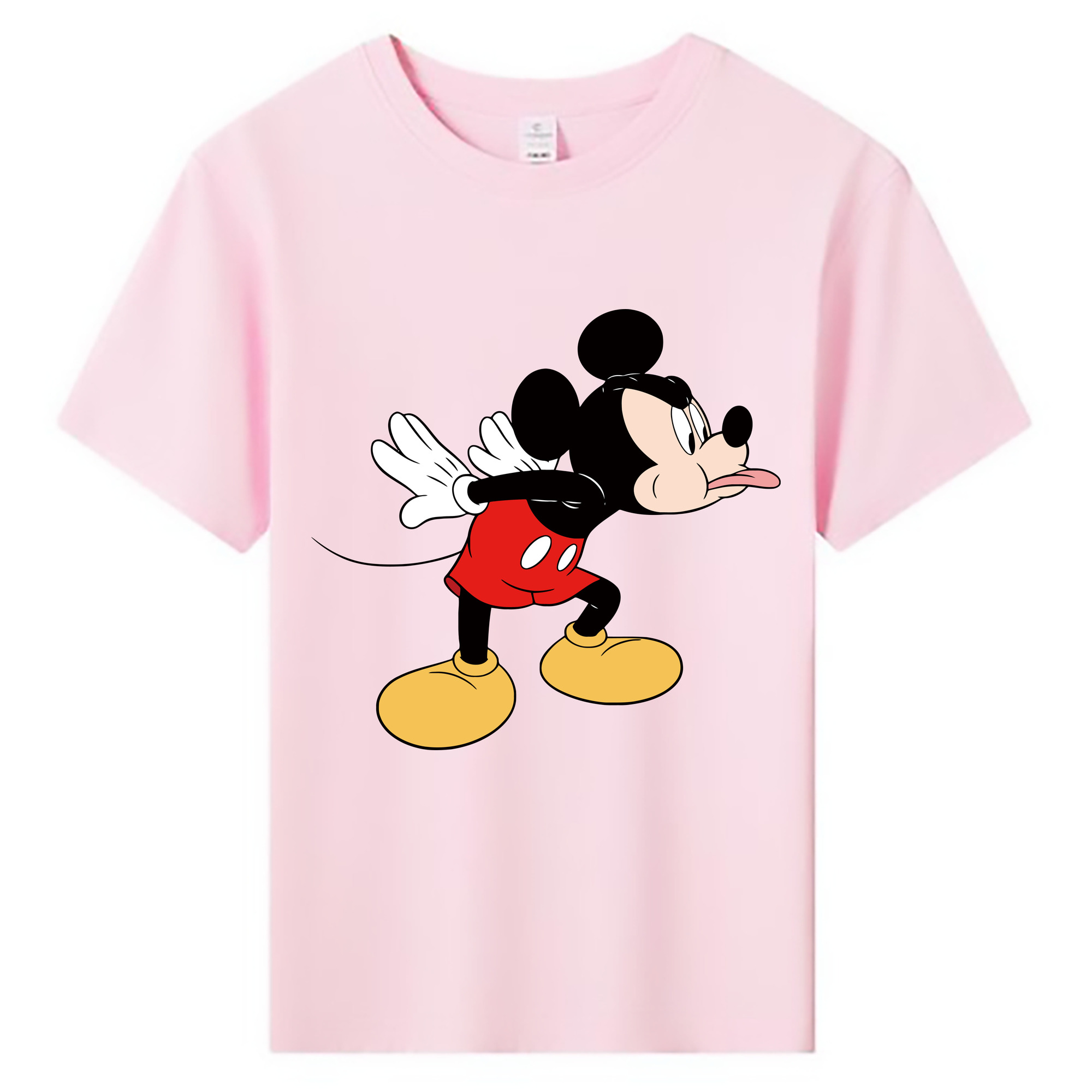 ミッキーマウス Mickey Mouse 綿100％キッズTシャツ（フロントプリント）