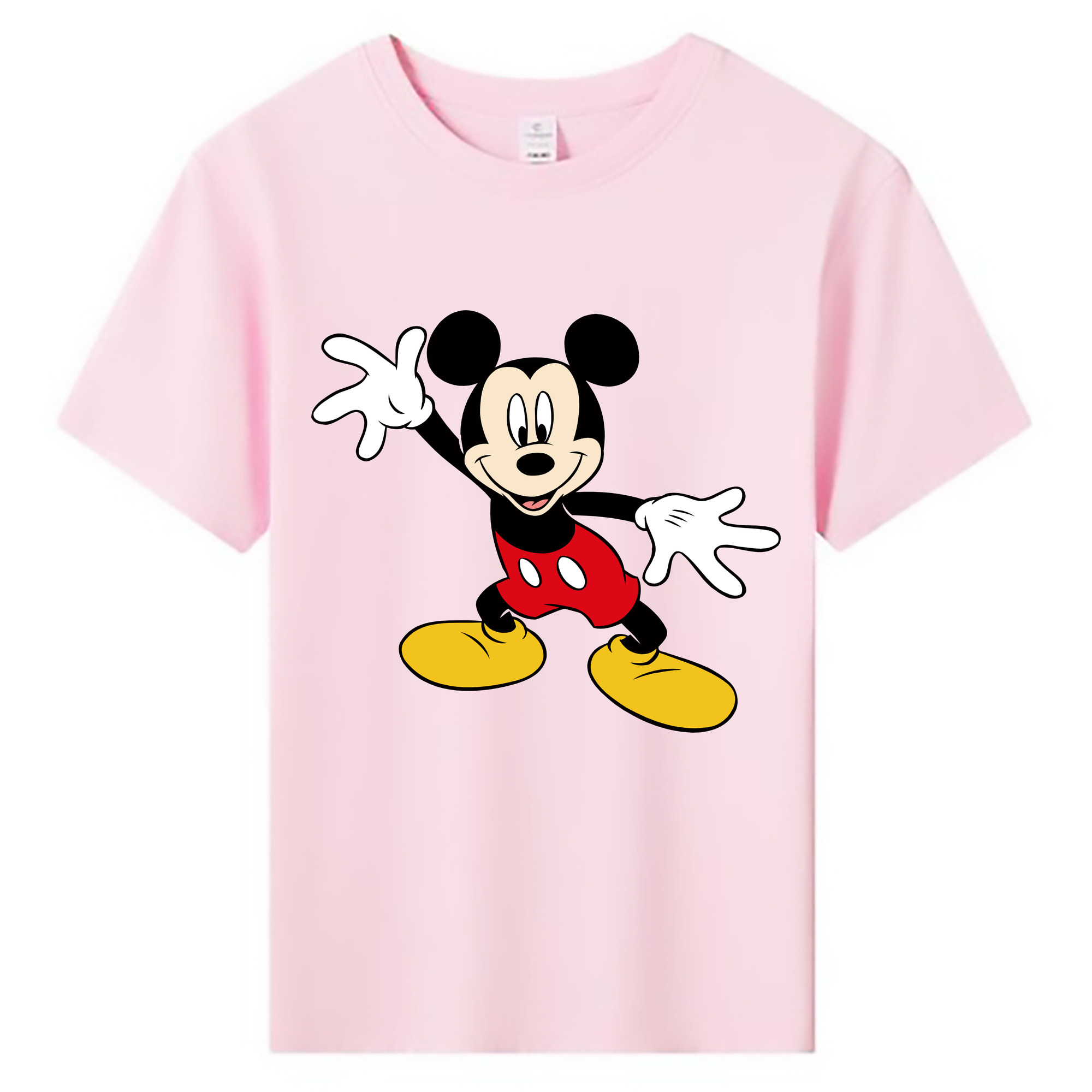 ミッキーマウス Mickey Mouse 綿100％キッズTシャツ（フロントプリント）