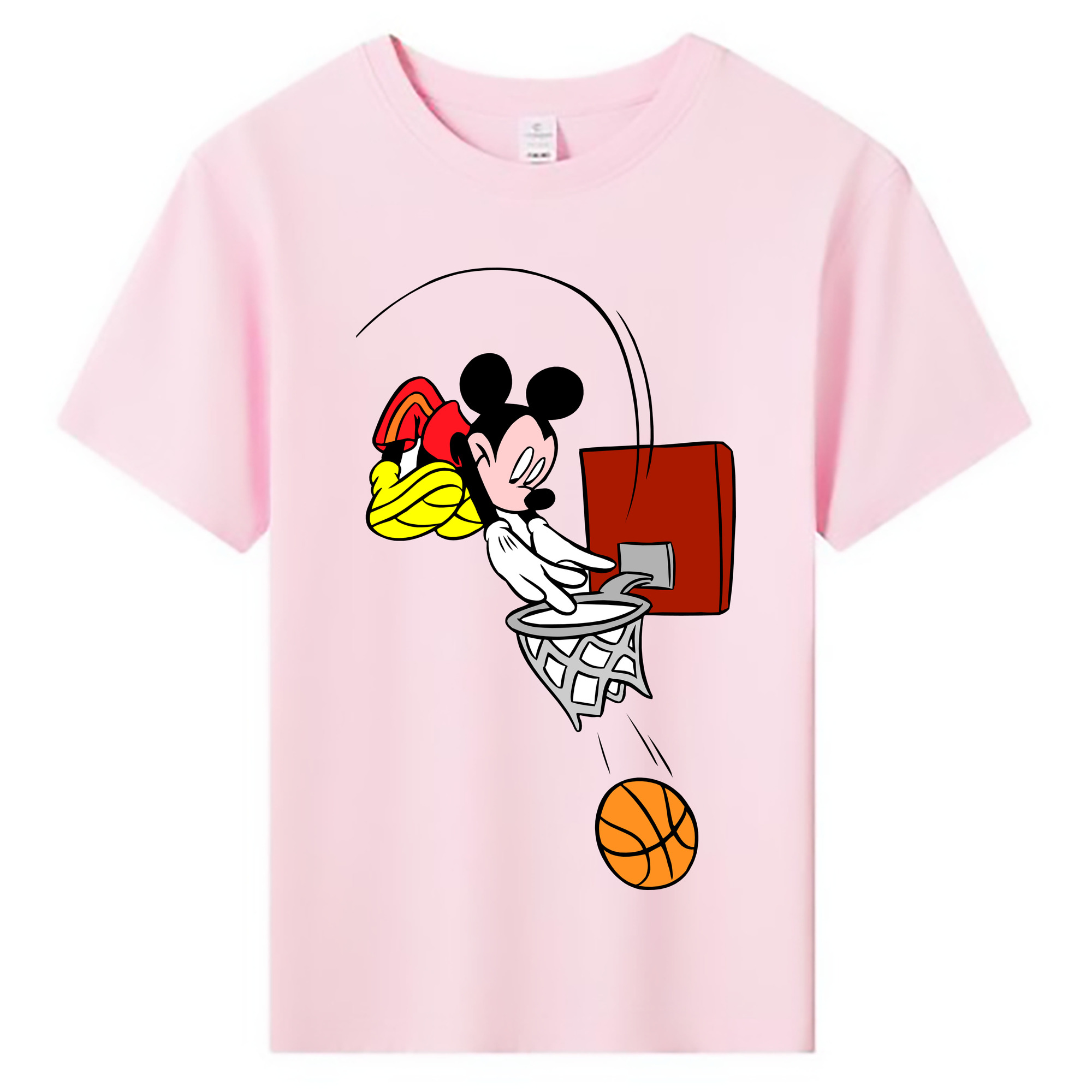 ミッキーマウス Mickey Mouse 綿100％キッズTシャツ（フロントプリント）
