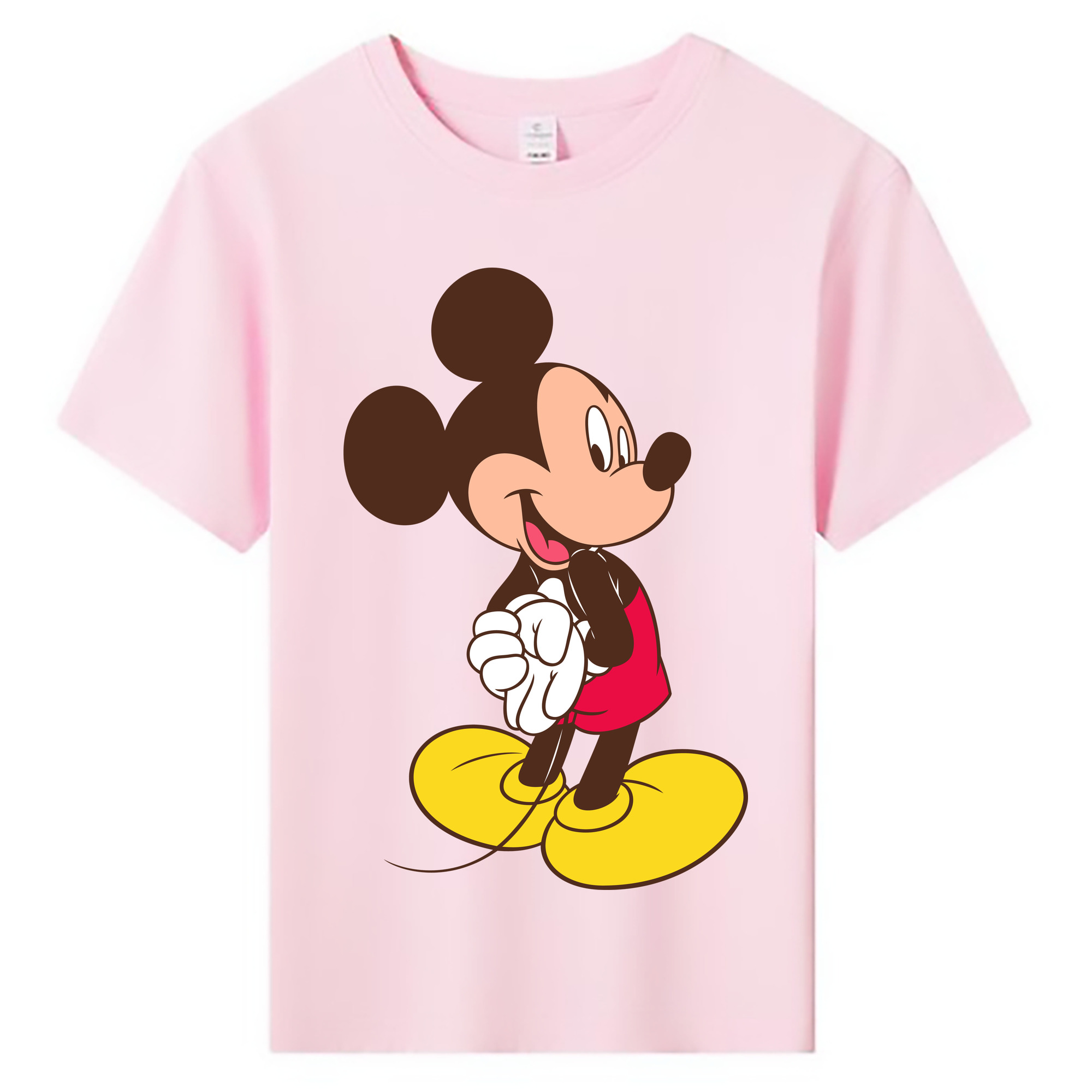 ミッキーマウス Mickey Mouse 綿100％キッズTシャツ（フロントプリント）